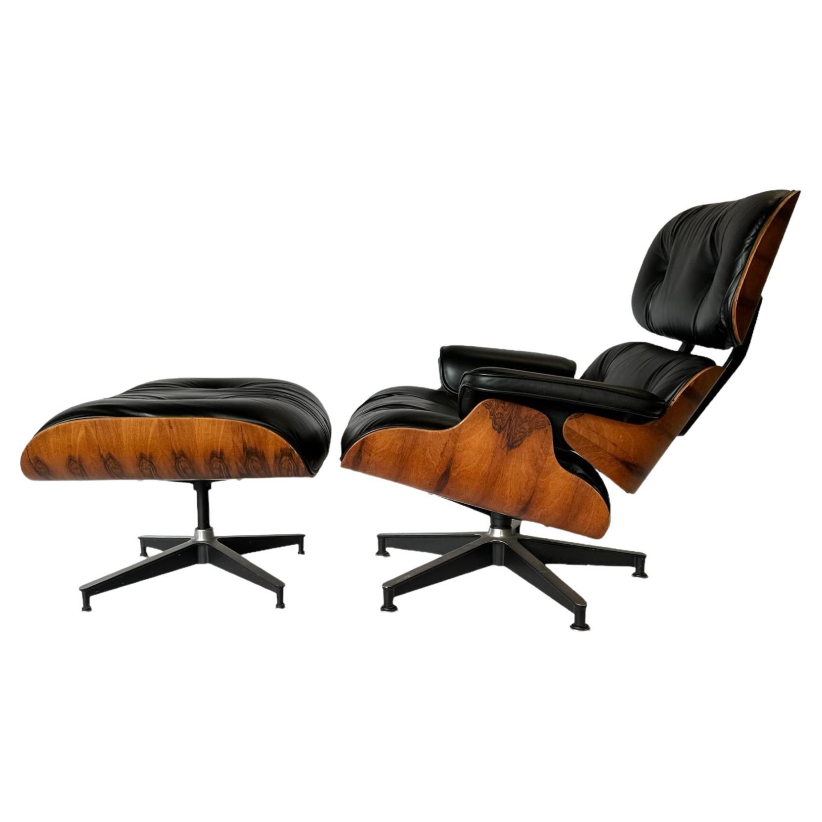 Restored Herman Miller Eames Lounge and Ottoman