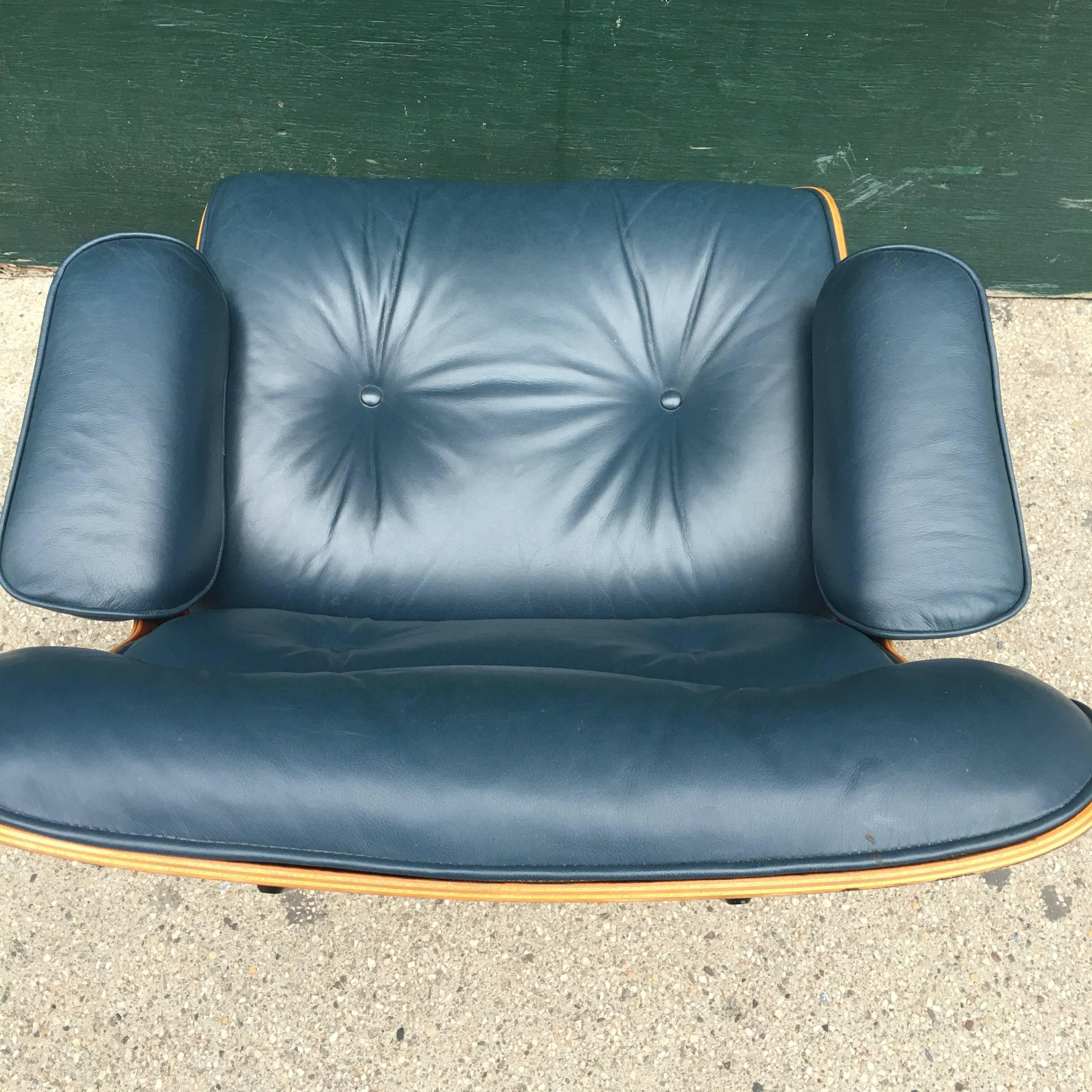 navy eames style chair