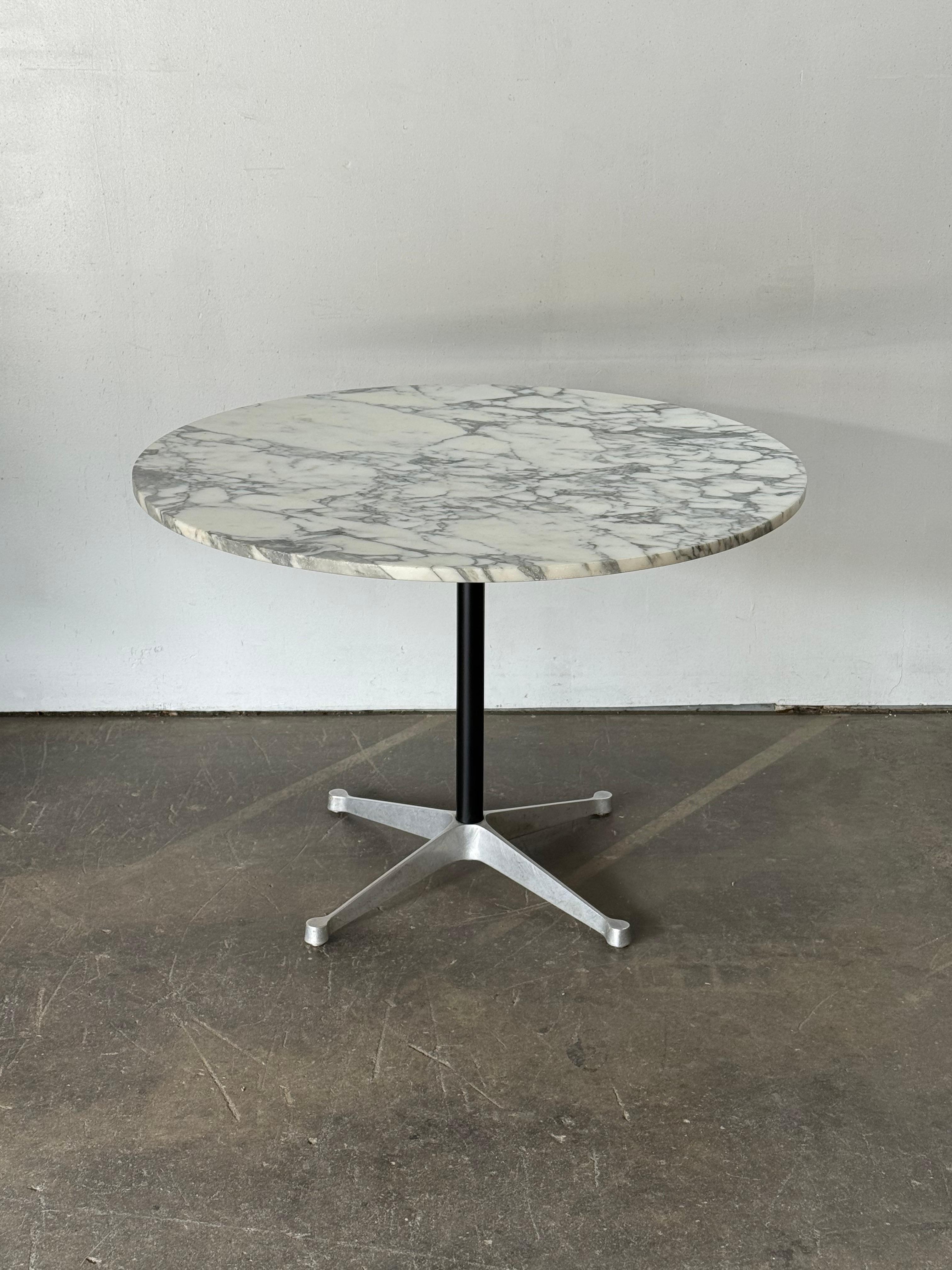Herman Miller Eames Dining Table with Calacatta Marble Top For Sale 10