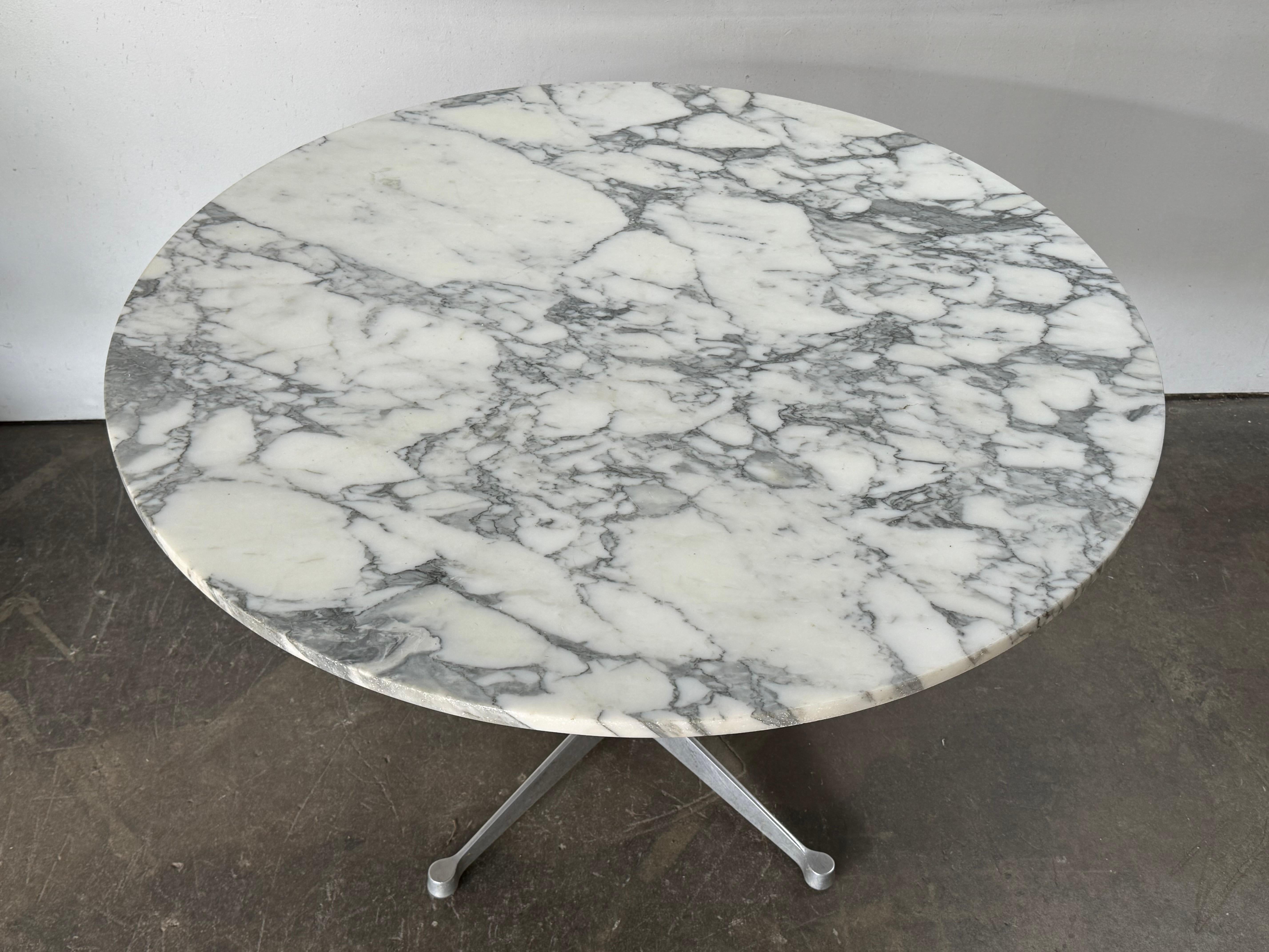 Herman Miller Eames Dining Table with Calacatta Marble Top For Sale 8