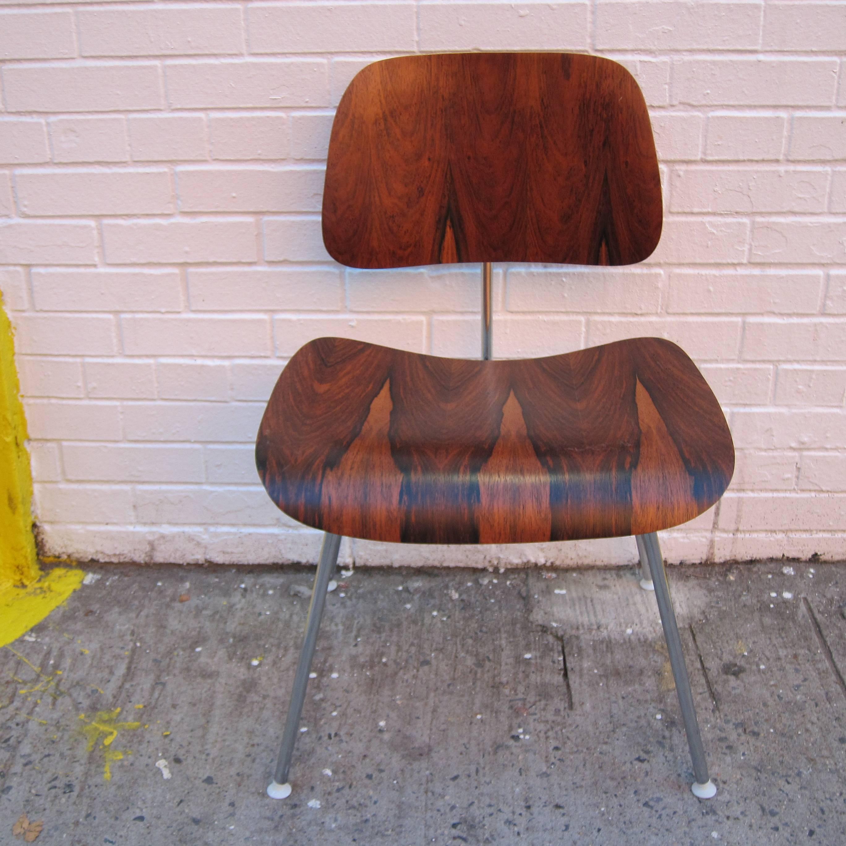 Four Rare Brazilian Rosewood Herman Miller Eames DCM Dining Chairs 3