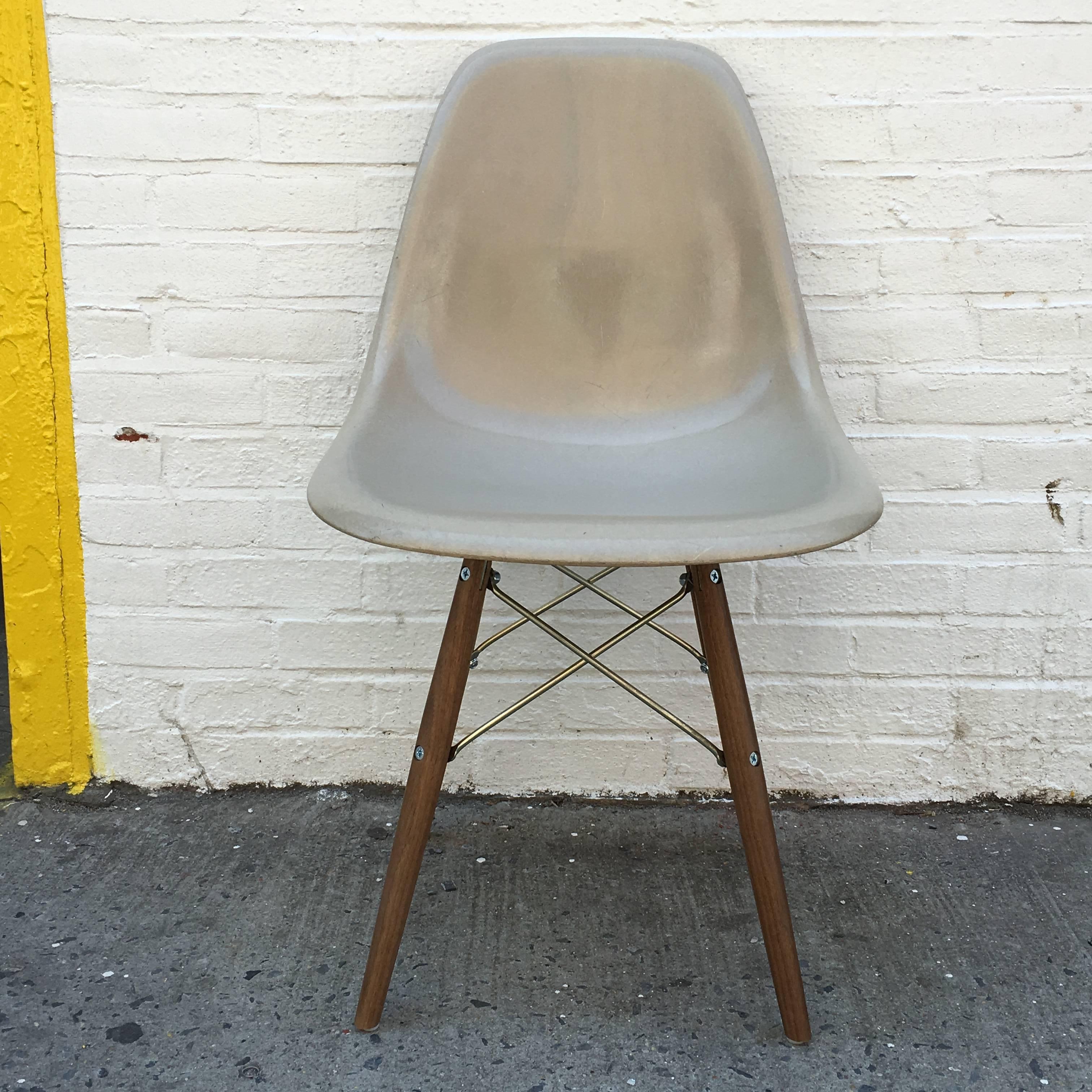 20th Century Ten Herman Miller Eames Greige Dining Chairs