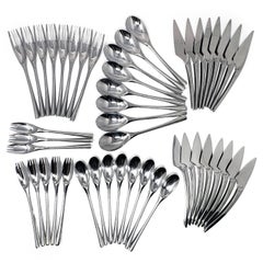 Instrumenta Stainless Steel Flatware by Lino Sabattini for Zani & Zani - Service