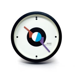 1980s Postmodern Black & White Wall Clock by Ko Mizuyama for Yachiyo