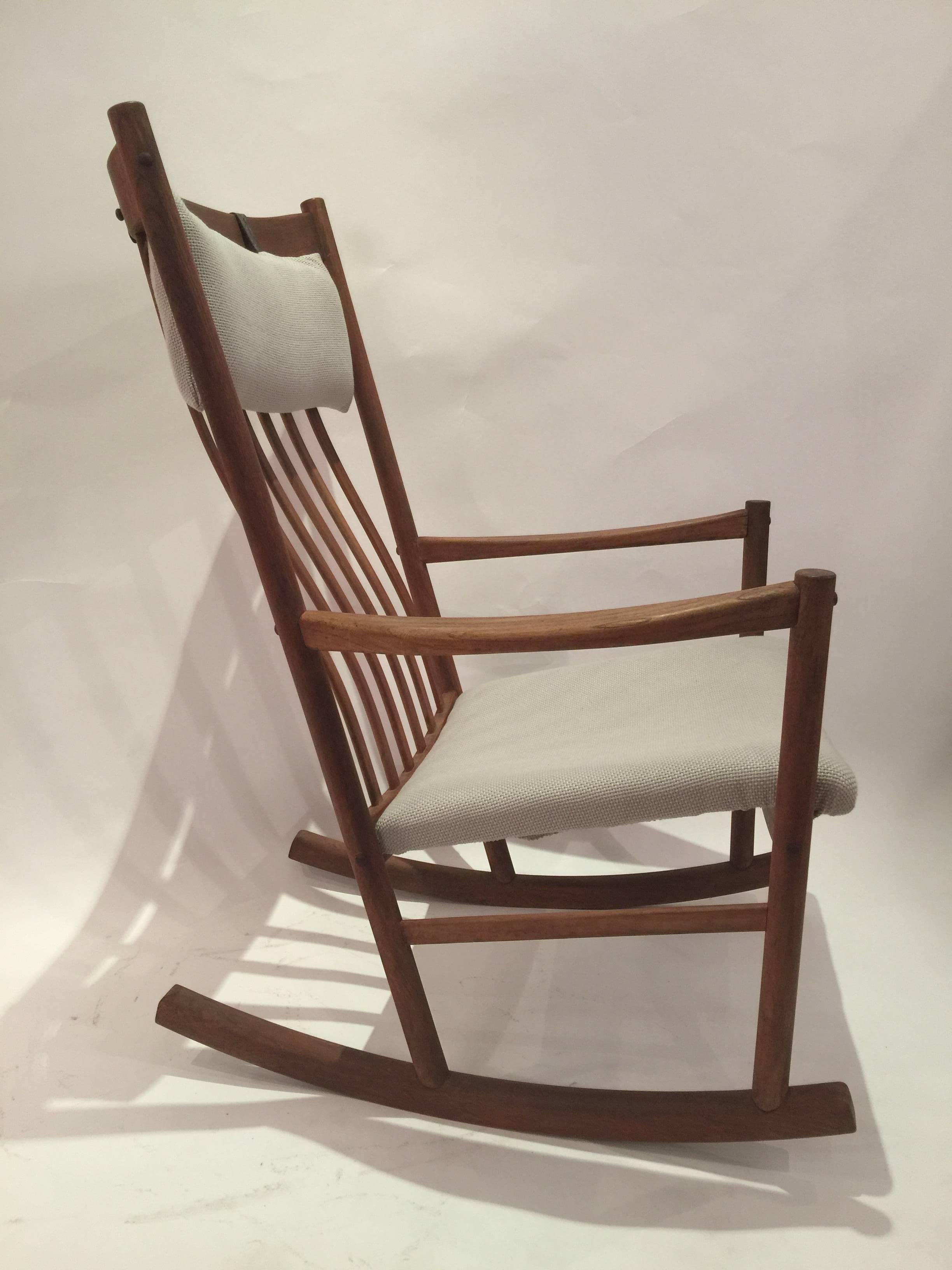 Scandinavian Modern Hans Wegner for Tarm Stole Rocking Chair