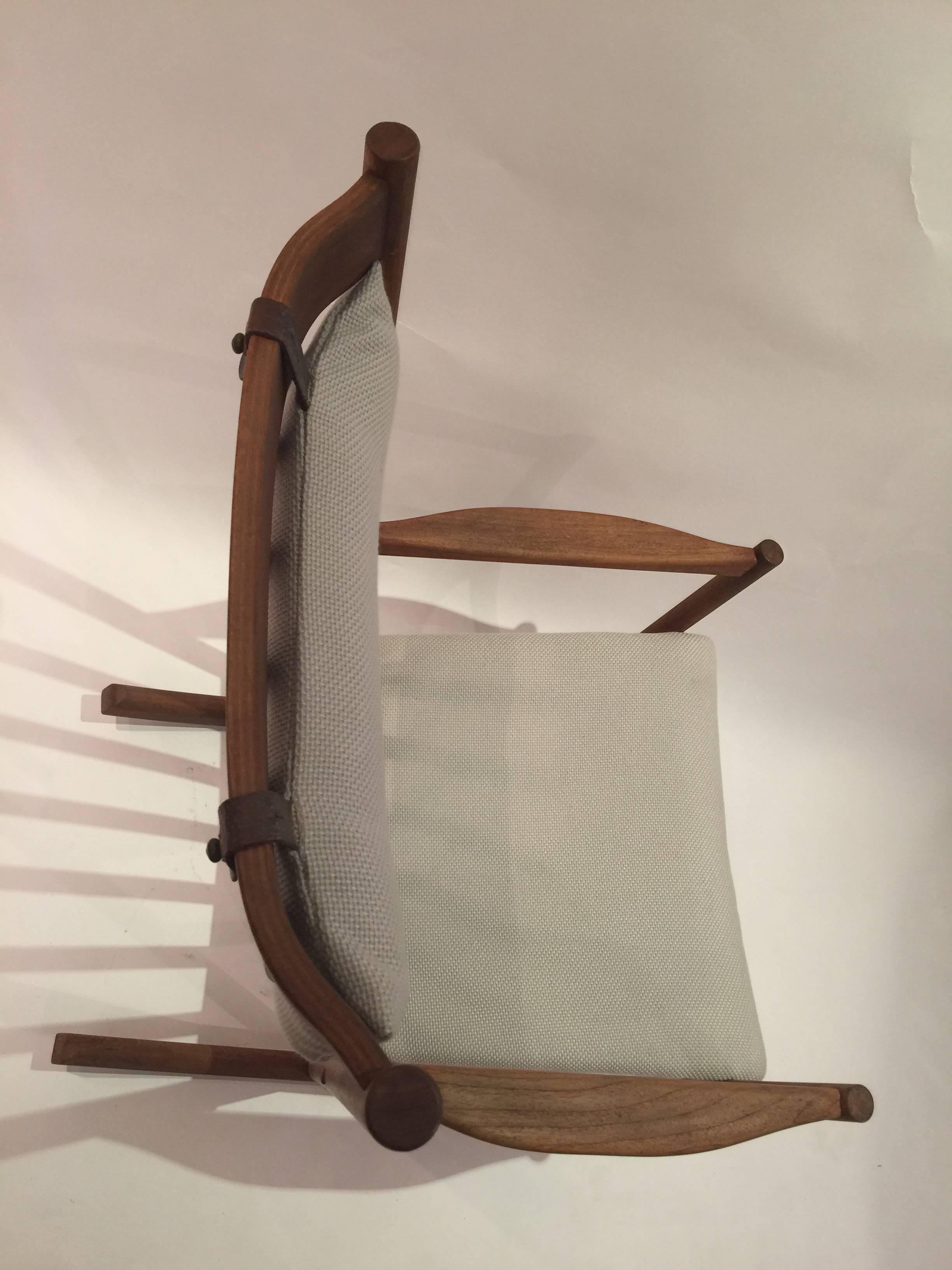 Cotton Hans Wegner for Tarm Stole Rocking Chair