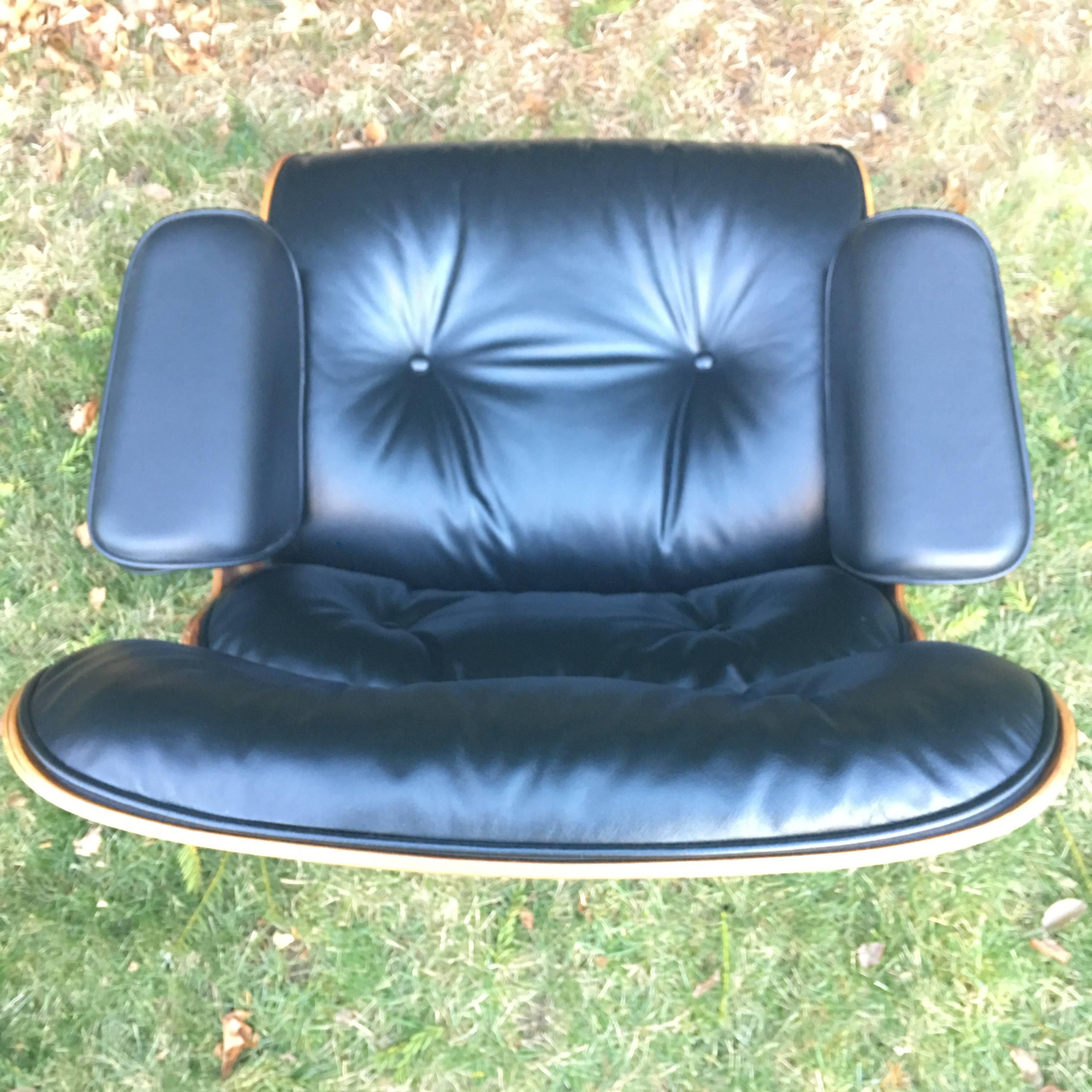 Mid-Century Modern Incredible Eames Lounge Chair and Ottoman with Immaculate Leather