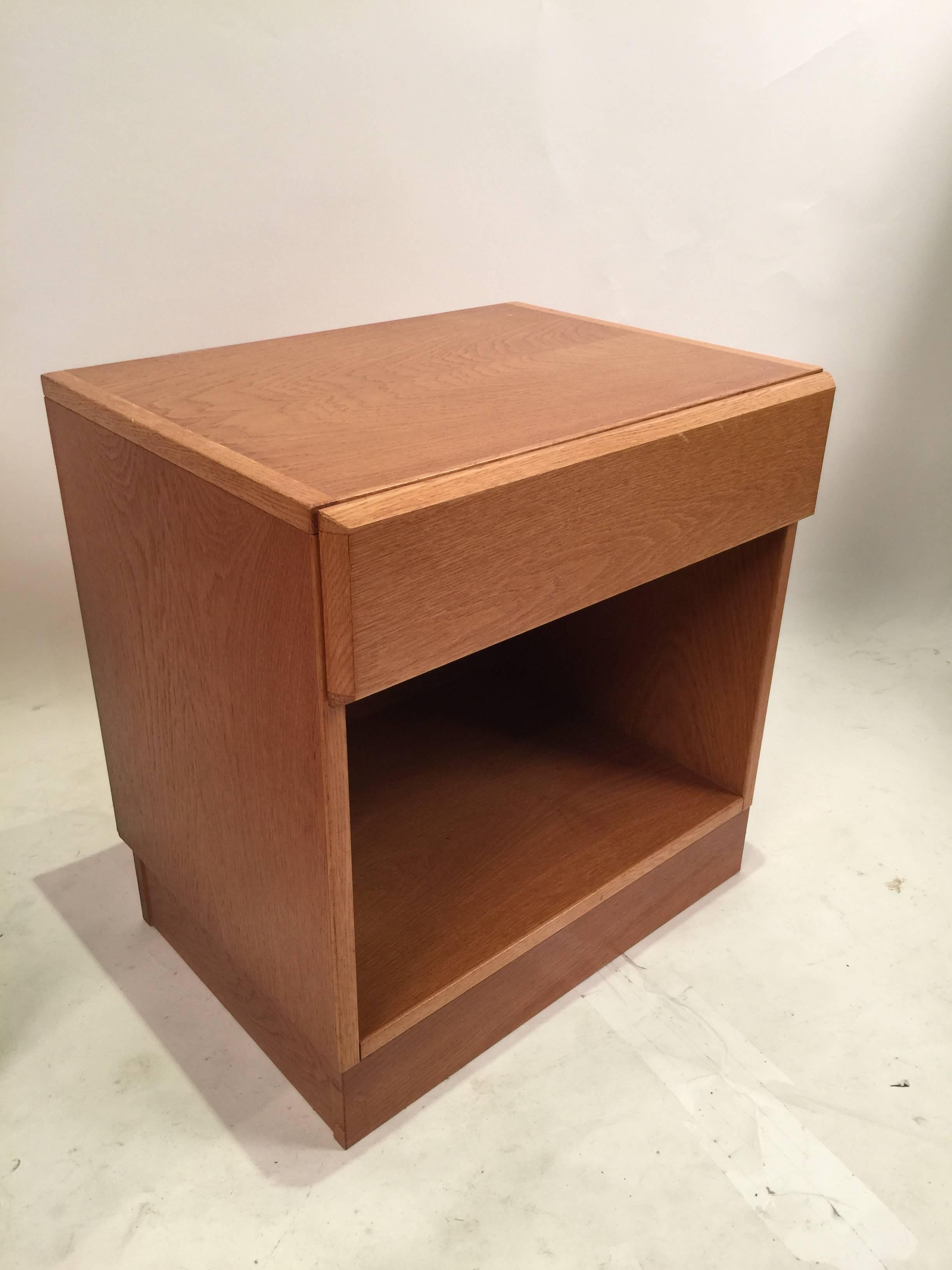 American Two Vitré Danish Teak Nightstands