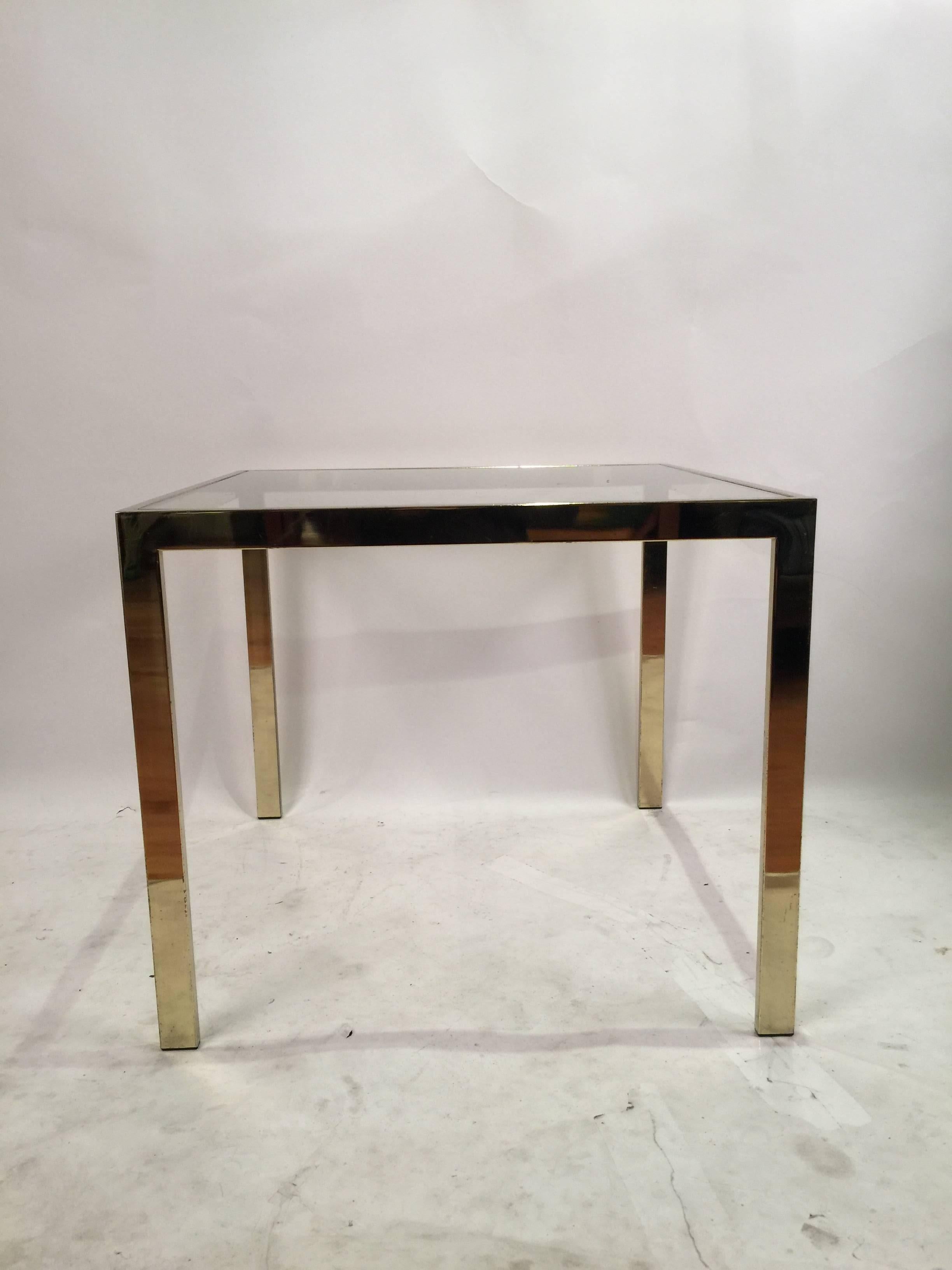 Brass DIA 'Flat Bar' Occasional Table