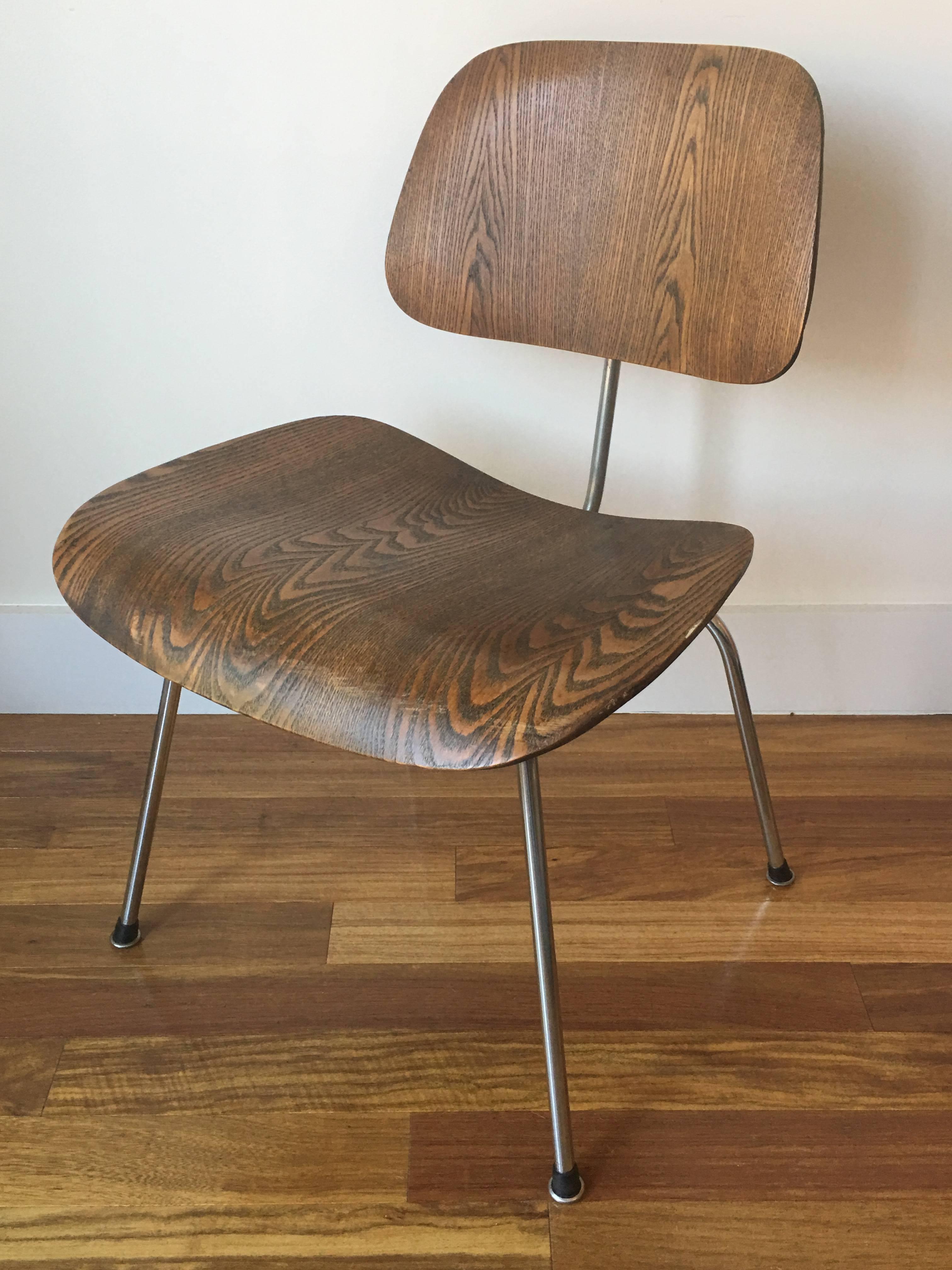Mid-20th Century Early 1950s Herman Miller Eames Ash DCM Dining Chair