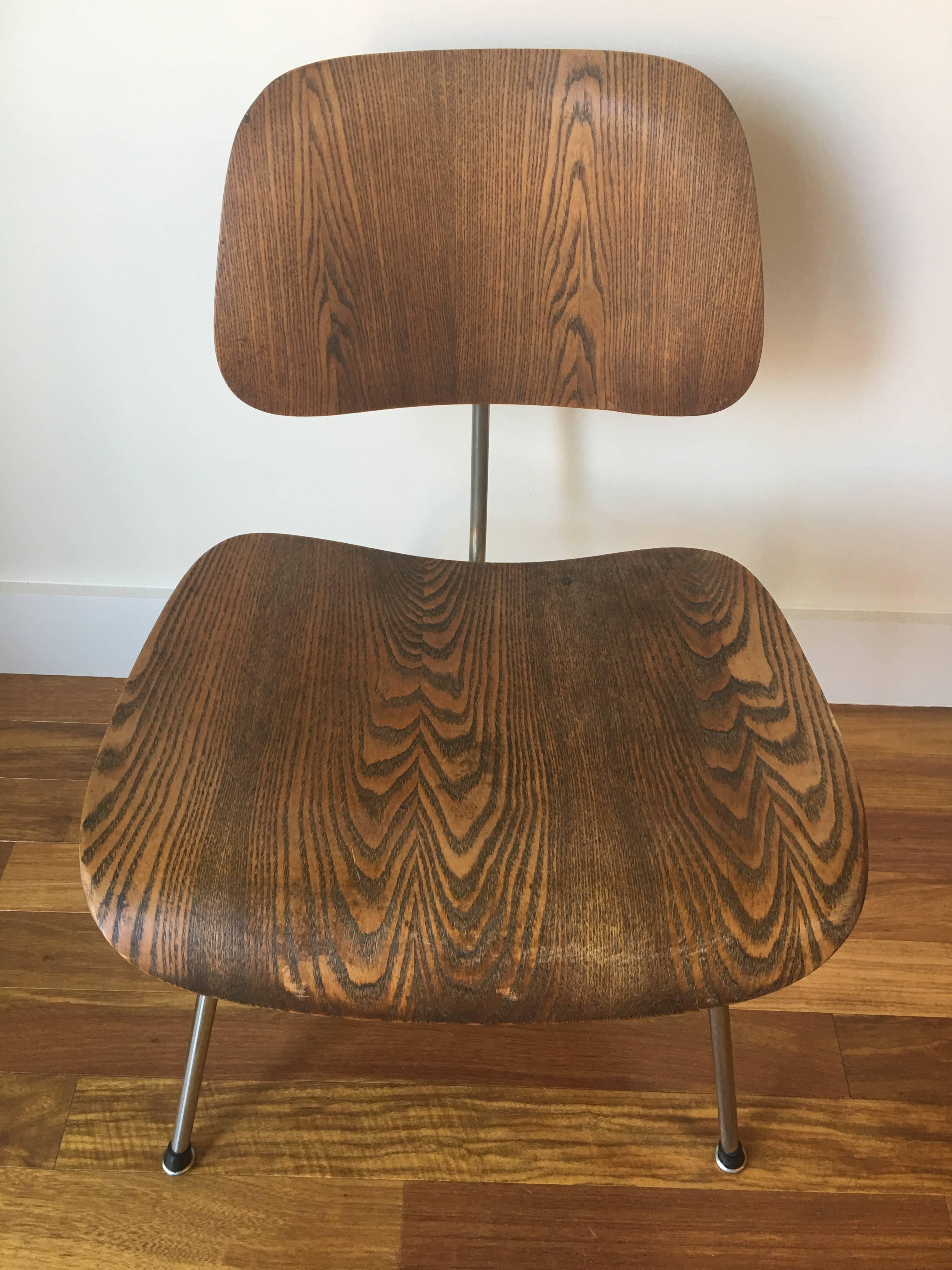 Steel Early 1950s Herman Miller Eames Ash DCM Dining Chair