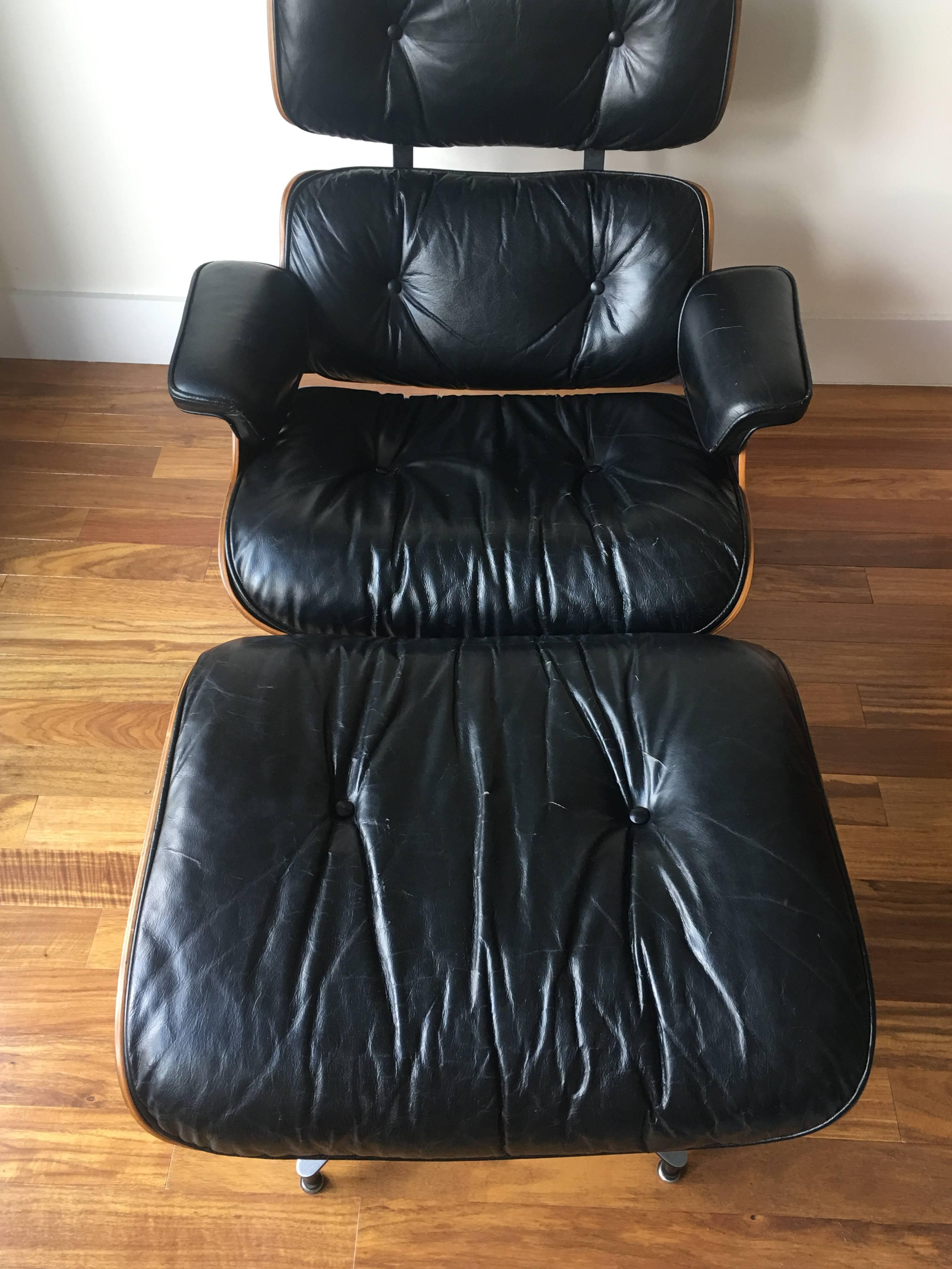 Herman Miller Eames Rosewood Lounge Chair and Ottoman 2