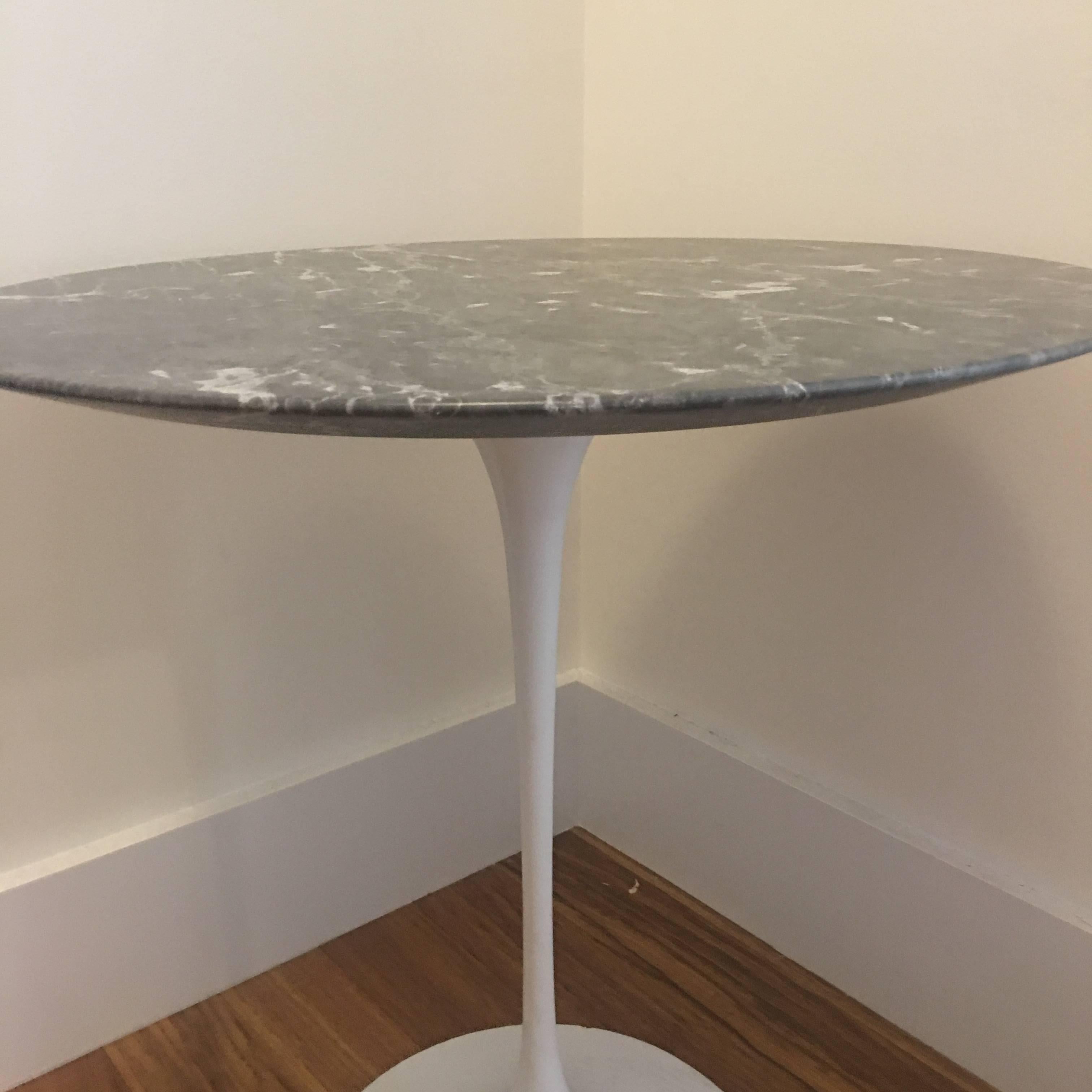 Steel Eero Saarinen for Knoll Marble-Top Side Table