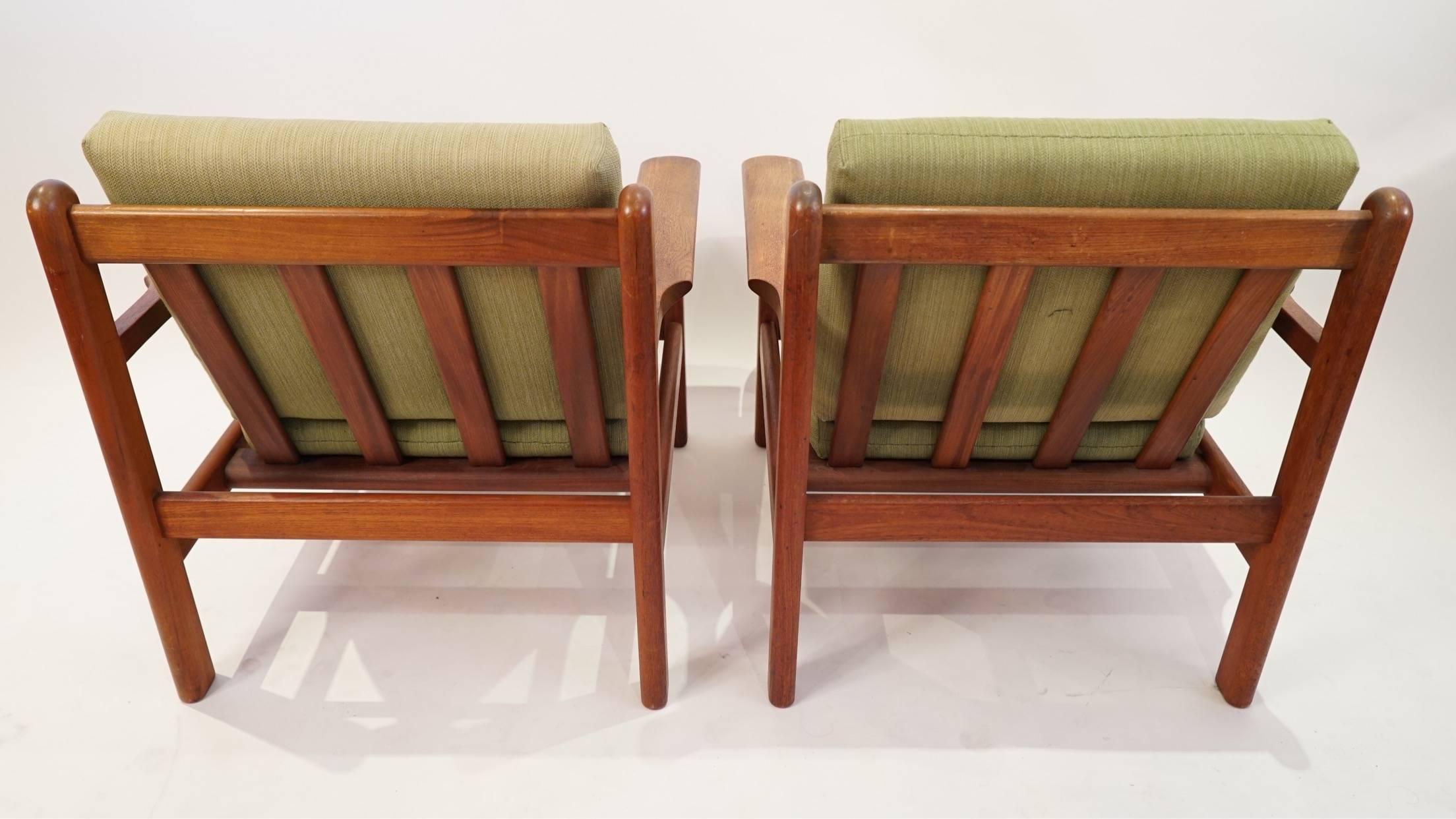 Mid-20th Century Pair of Easy Chairs by Poul Volther for Frem Rølje