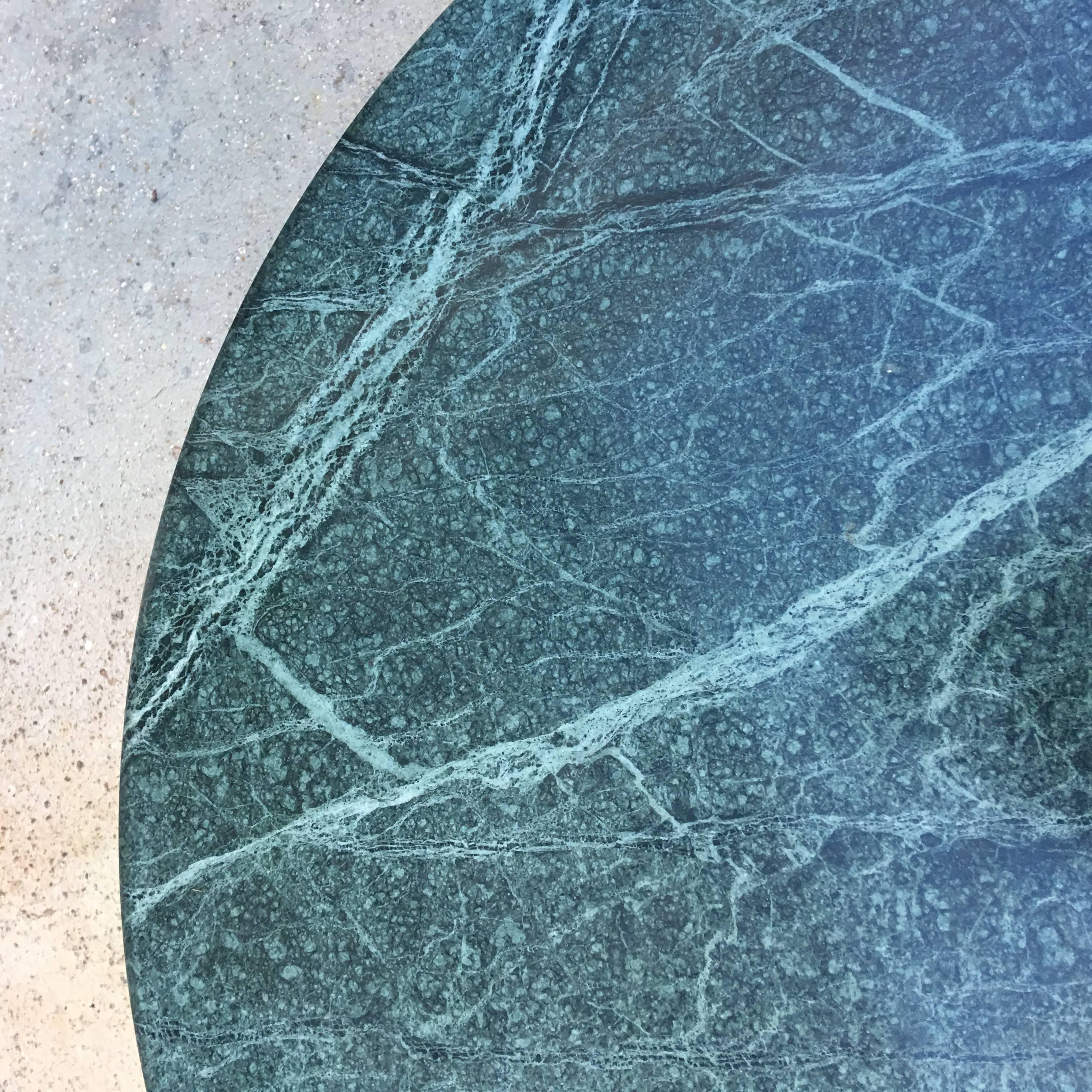Marble Spectacular Eero Saarinen Tulip Dining Table in Verdi alpi marble
