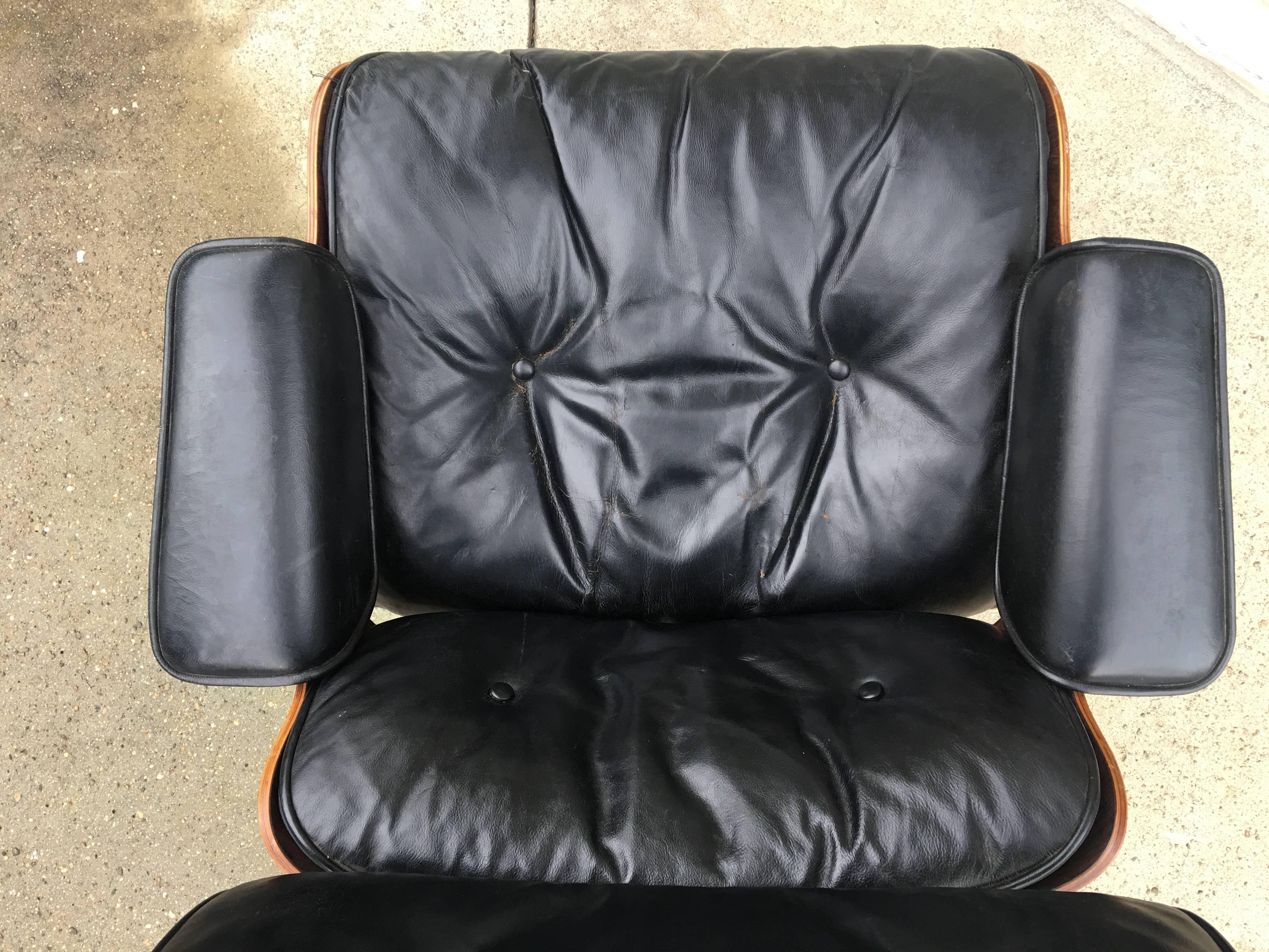 American Early 1960s Eames Lounge with Down Cushions