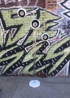 Rare Robert Sonneman Atomic Three Eye Floor Lamp