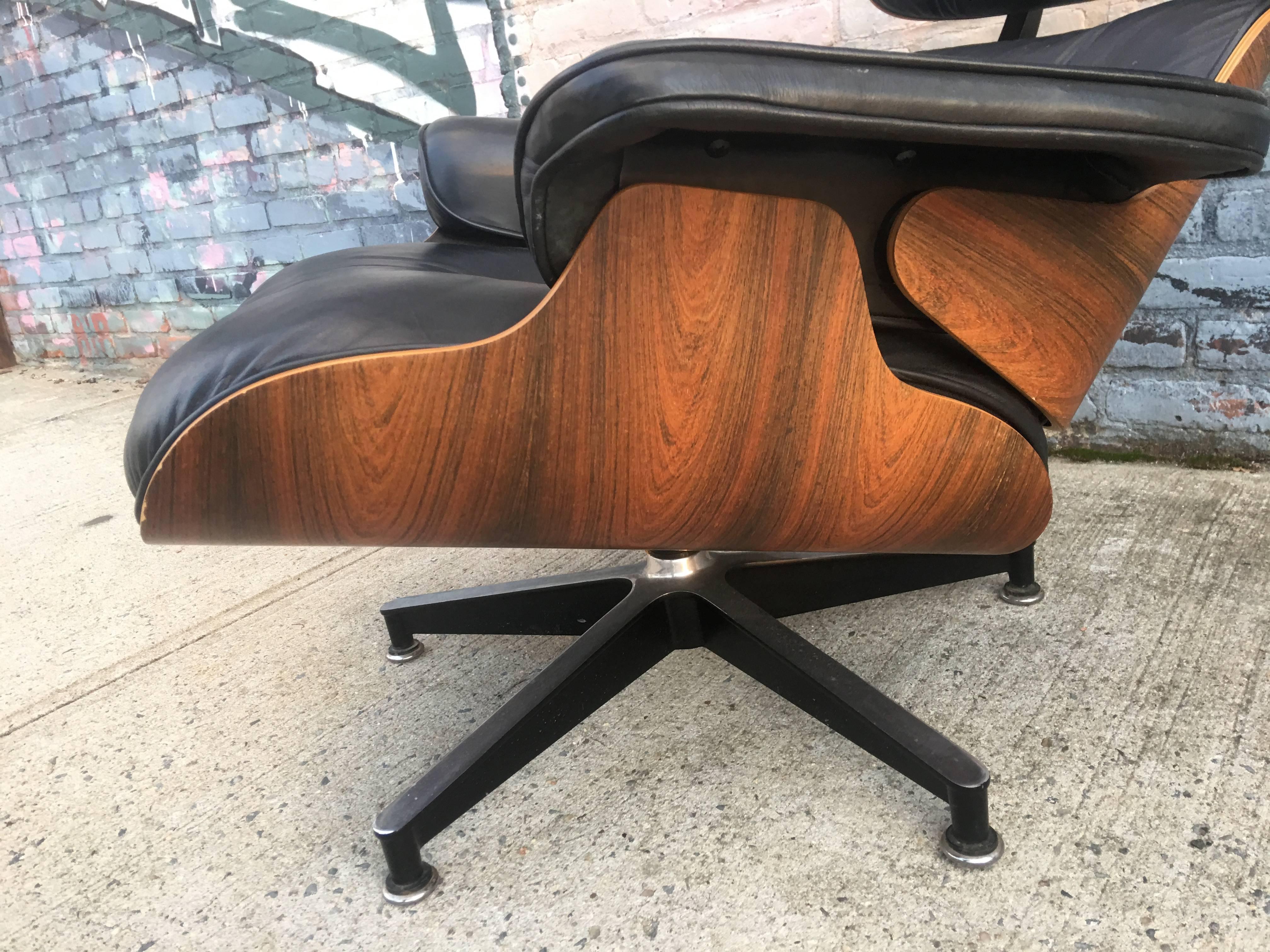 Late 20th Century Exceptional Herman Miller Eames Lounge and Ottoman