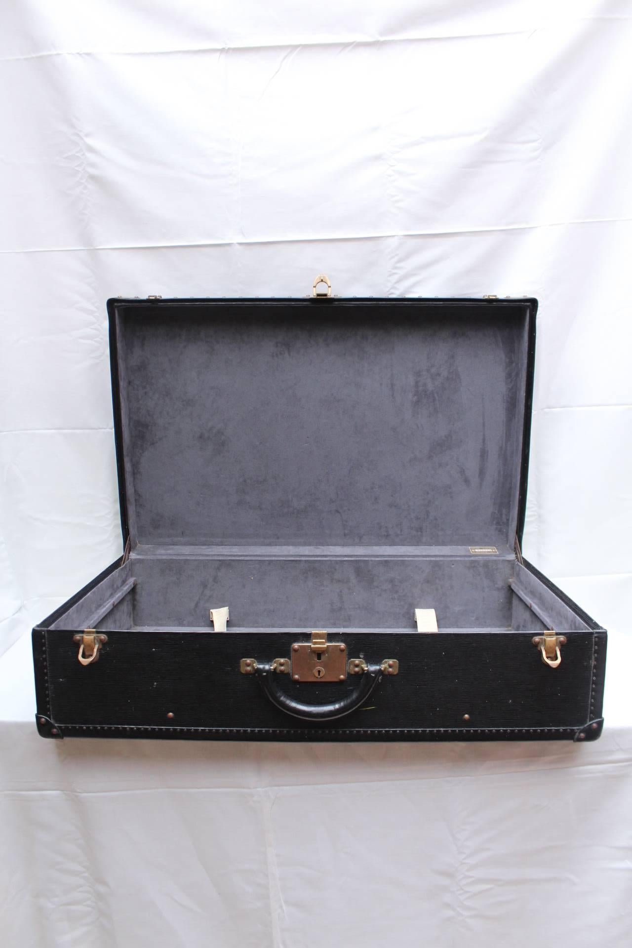 French Suitcase by Louis Vuitton Black Leather 
