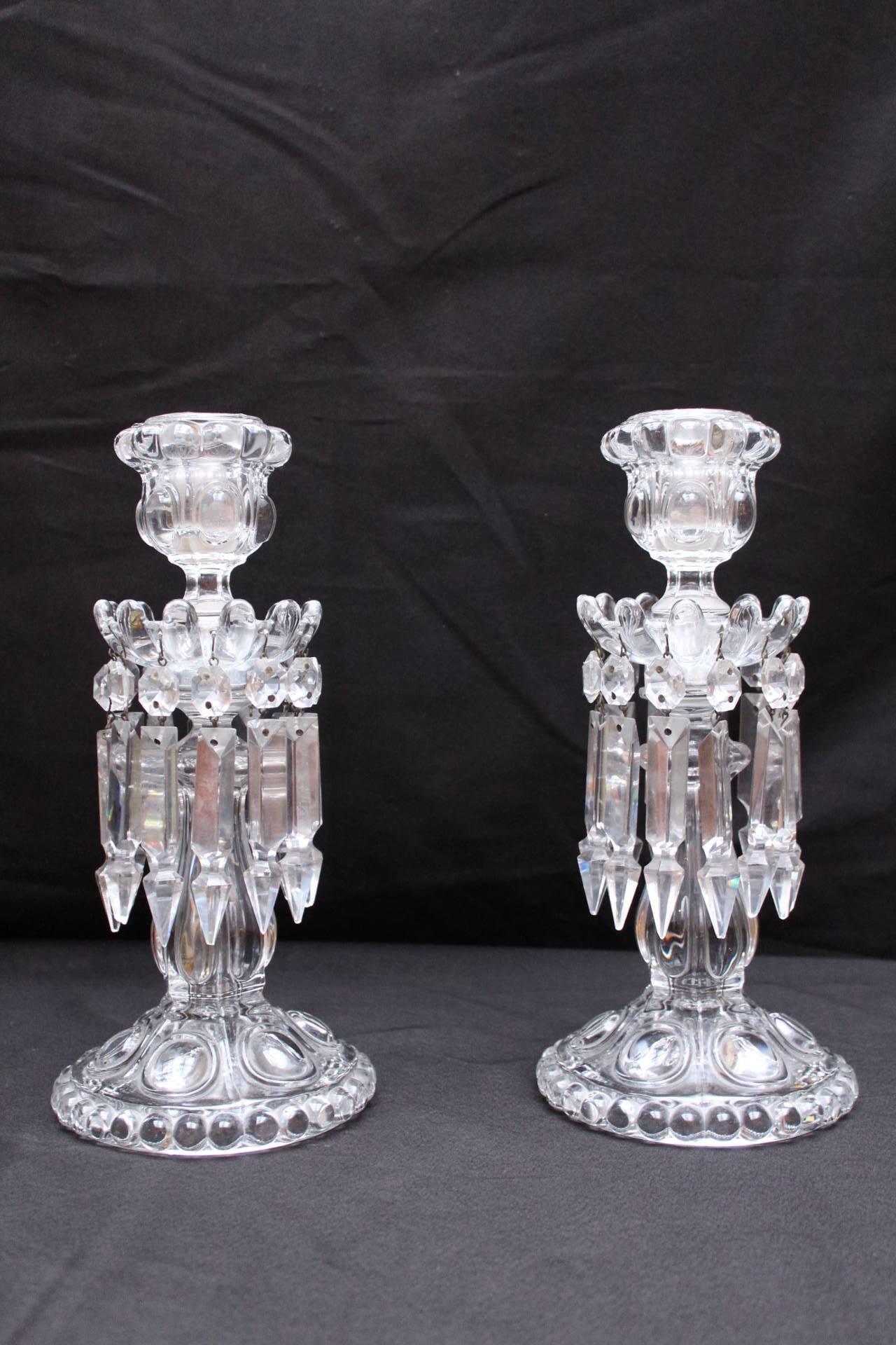 Pair of Chandelier or Candlestick
Baccarat
Crystal
1950 
France 