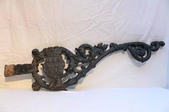 Decorative Cast Iron Wall Bracket, 19th Century, from City of Amiens, France