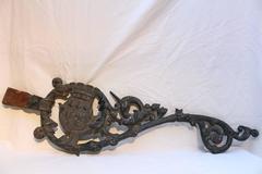 Cast Iron Wall Bracket Unicorn Empire, 19th Century, City of Amiens France