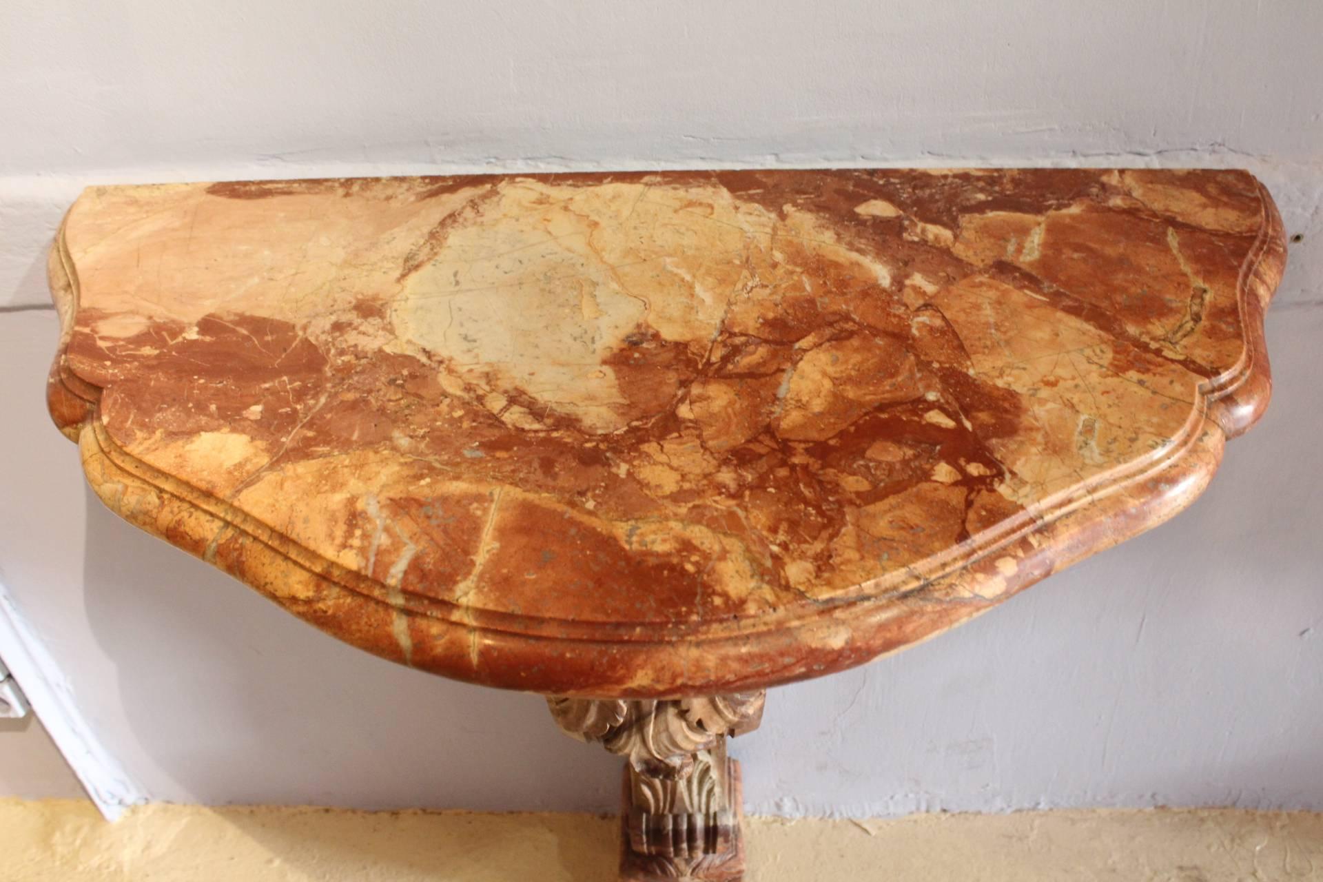 Pair of Console Tables Marble Circa 1880, France For Sale 2