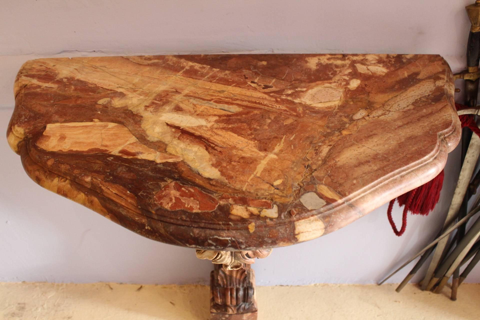 Pair of Console Tables Marble Circa 1880, France For Sale 3