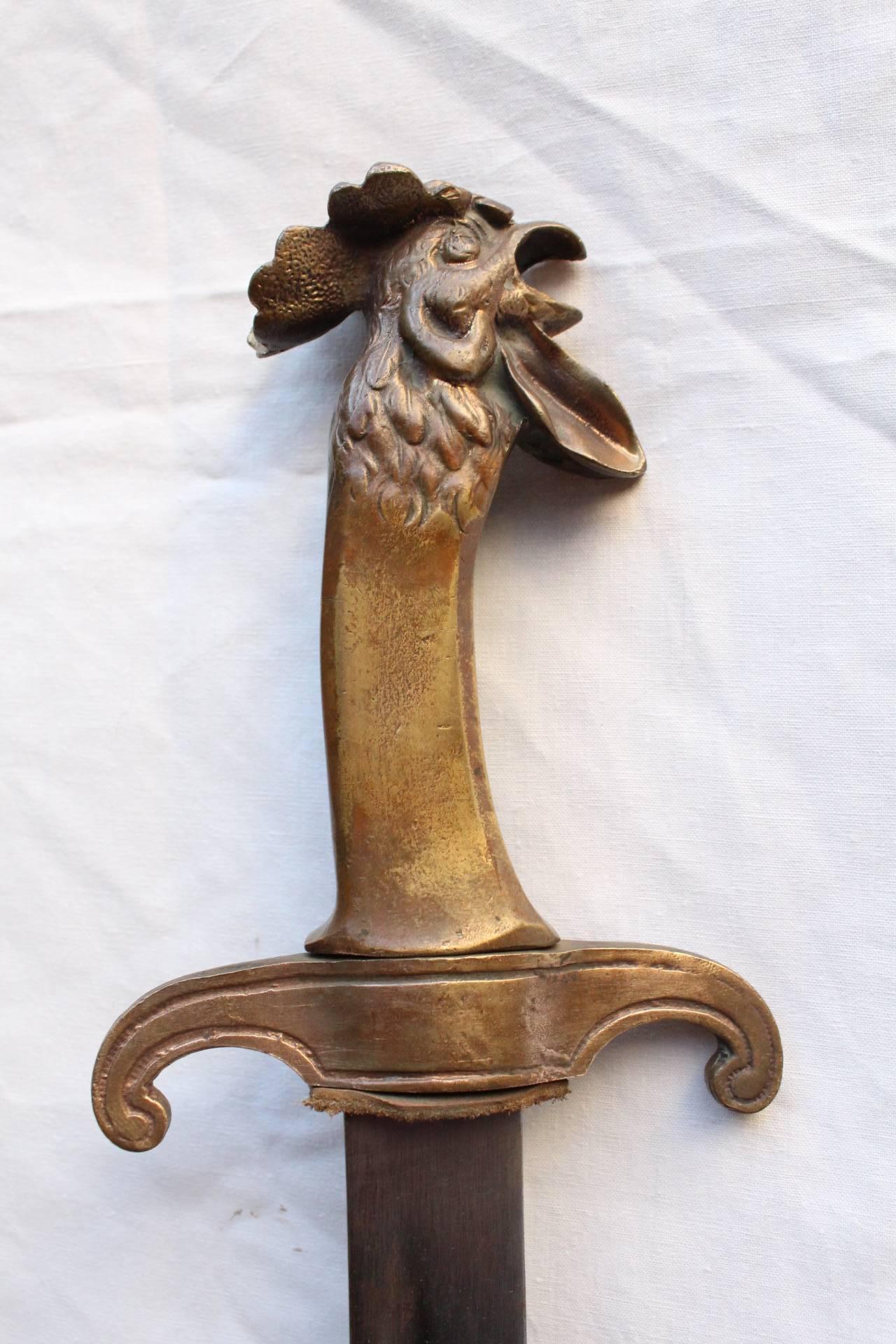 rooster head french pioneer sword