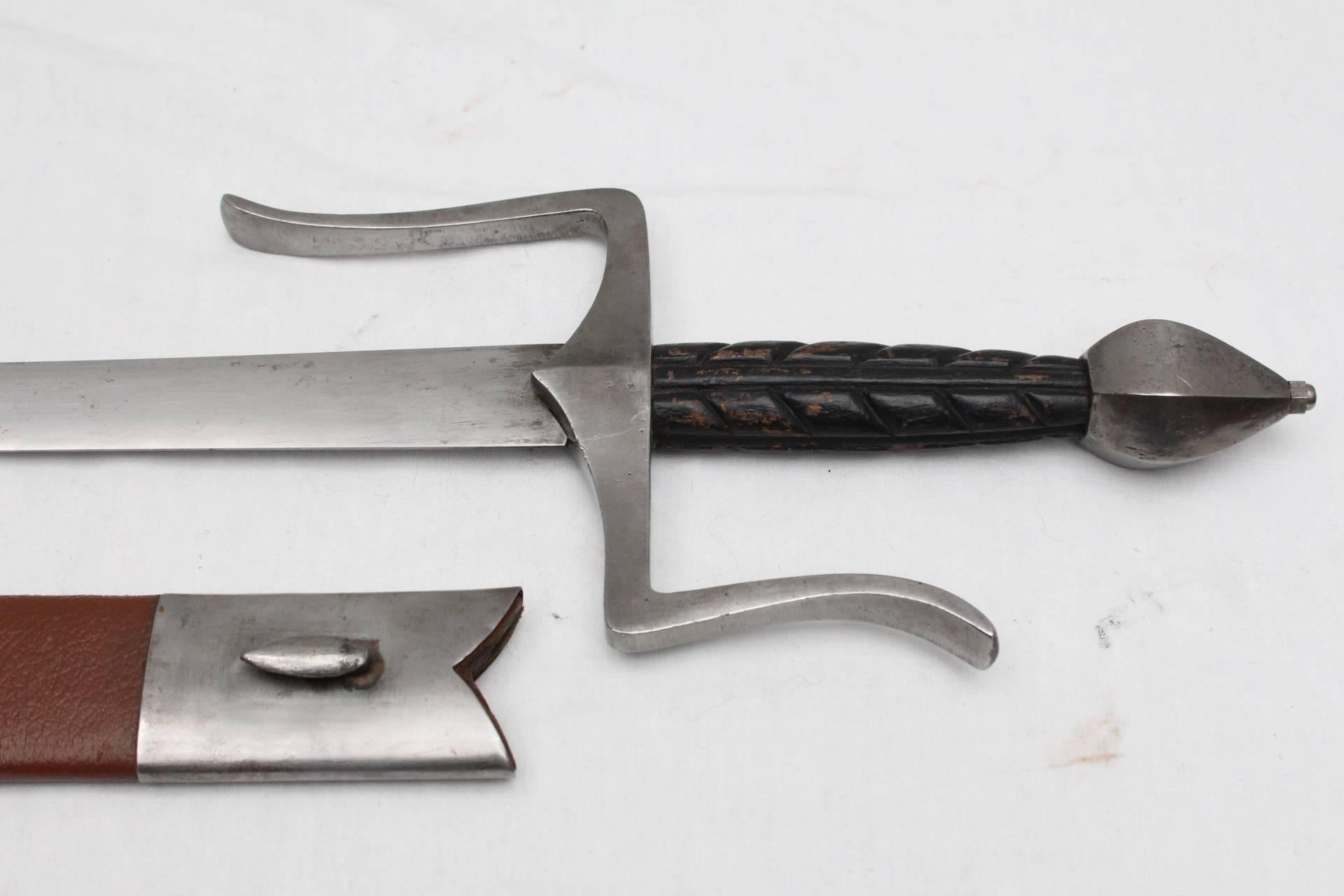 Metal Sword Medieval Style, 19th Century, France For Sale