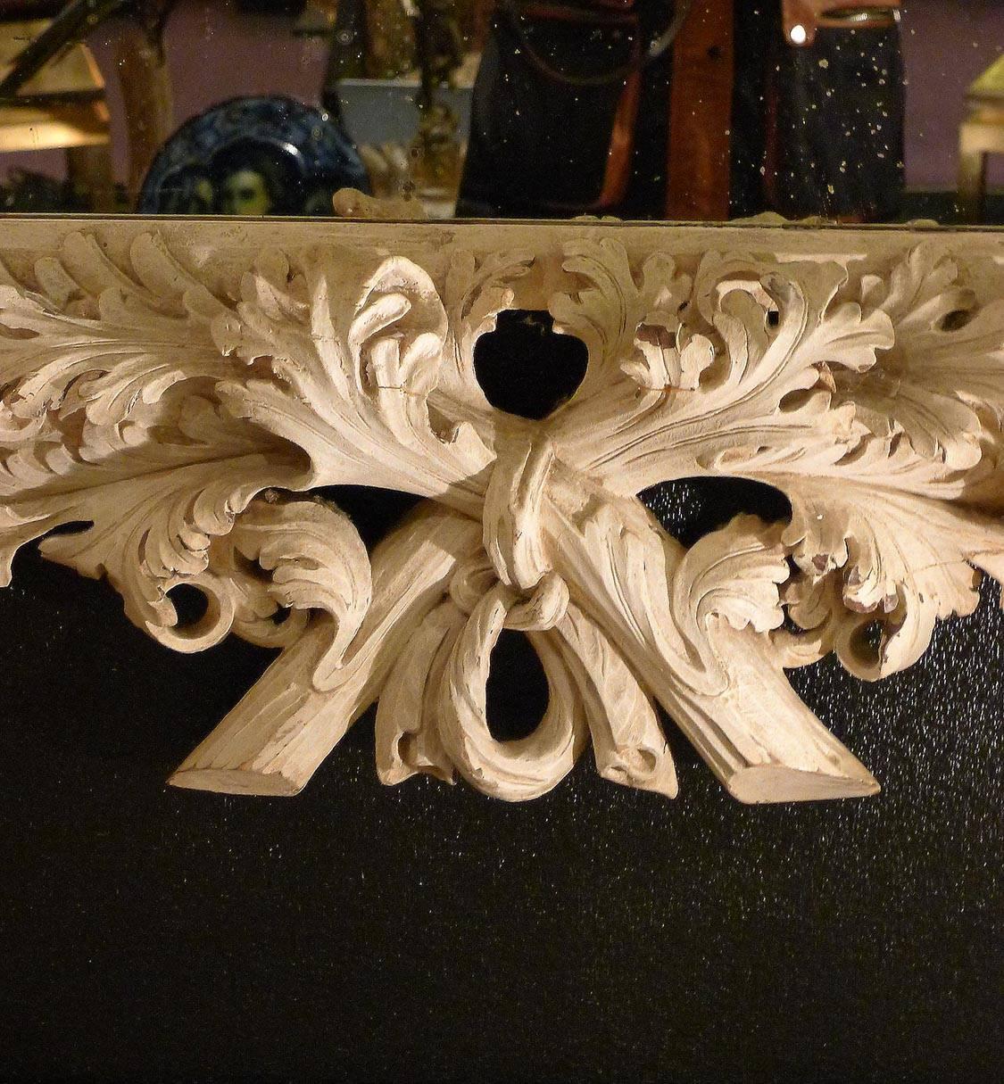 Mid-20th Century Spectacular Mirror in Wood in the Period, circa 1940 in Baroque Style For Sale