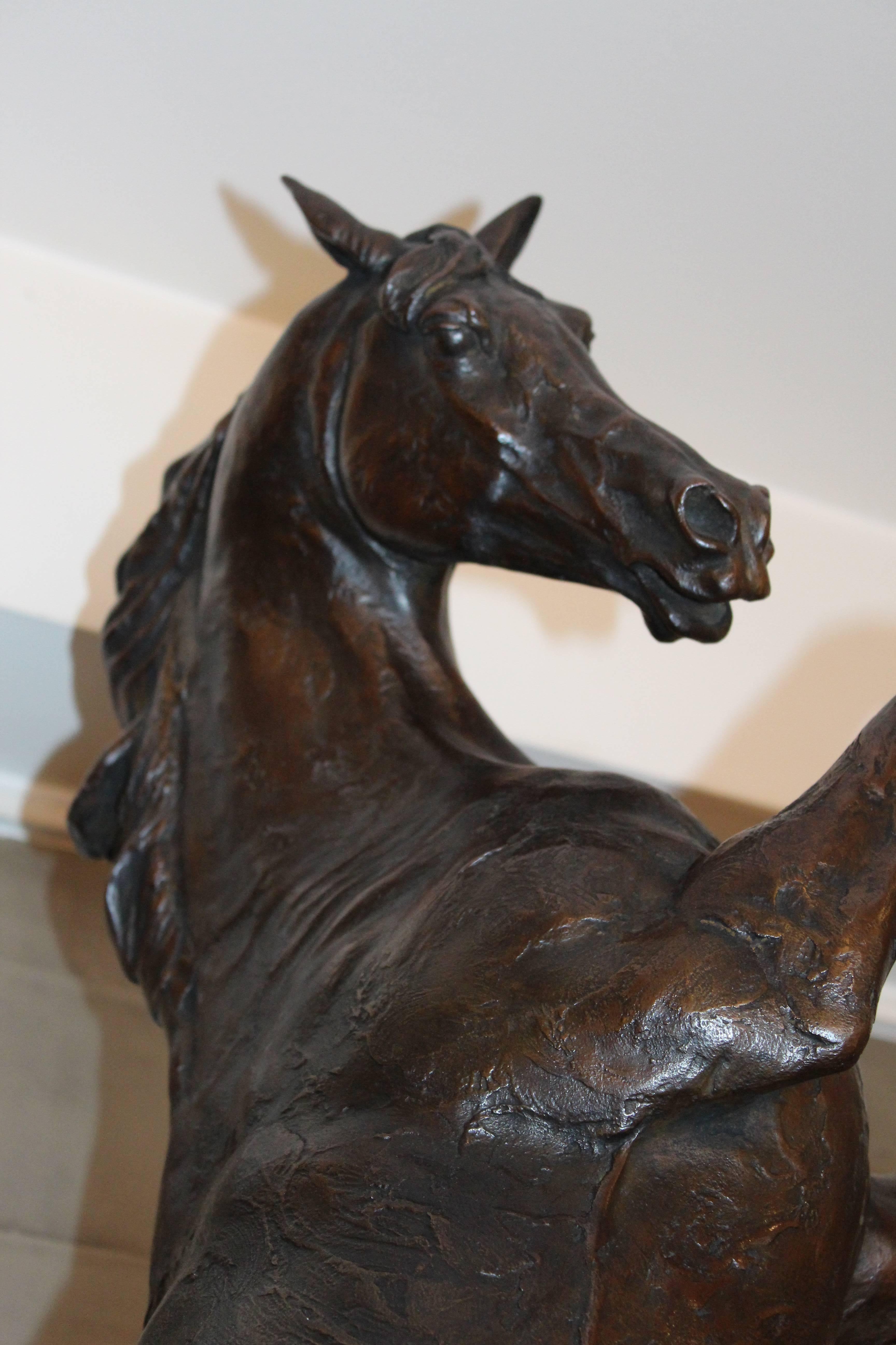 Contemporary Lights Horse Sculpture in Bronze by Arnaud Kasper For Sale