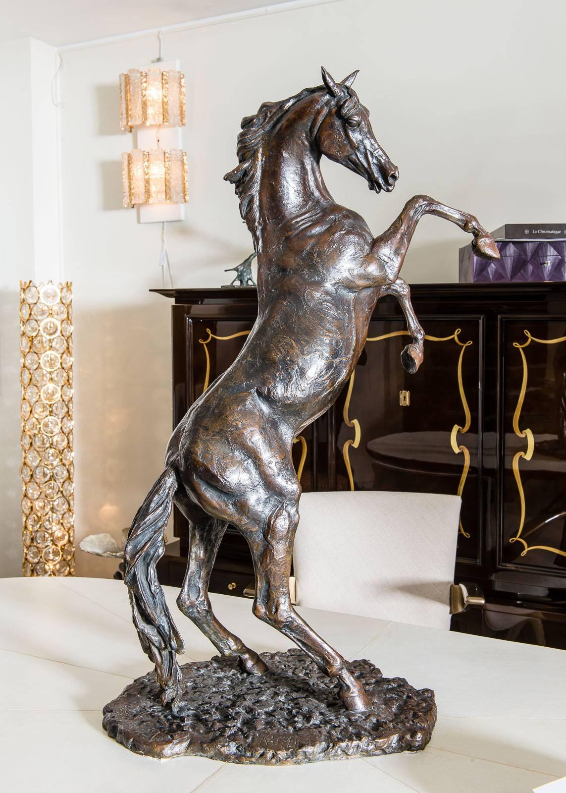 Lights Horse Sculpture in Bronze by Arnaud Kasper In Excellent Condition For Sale In Saint-Ouen, FR