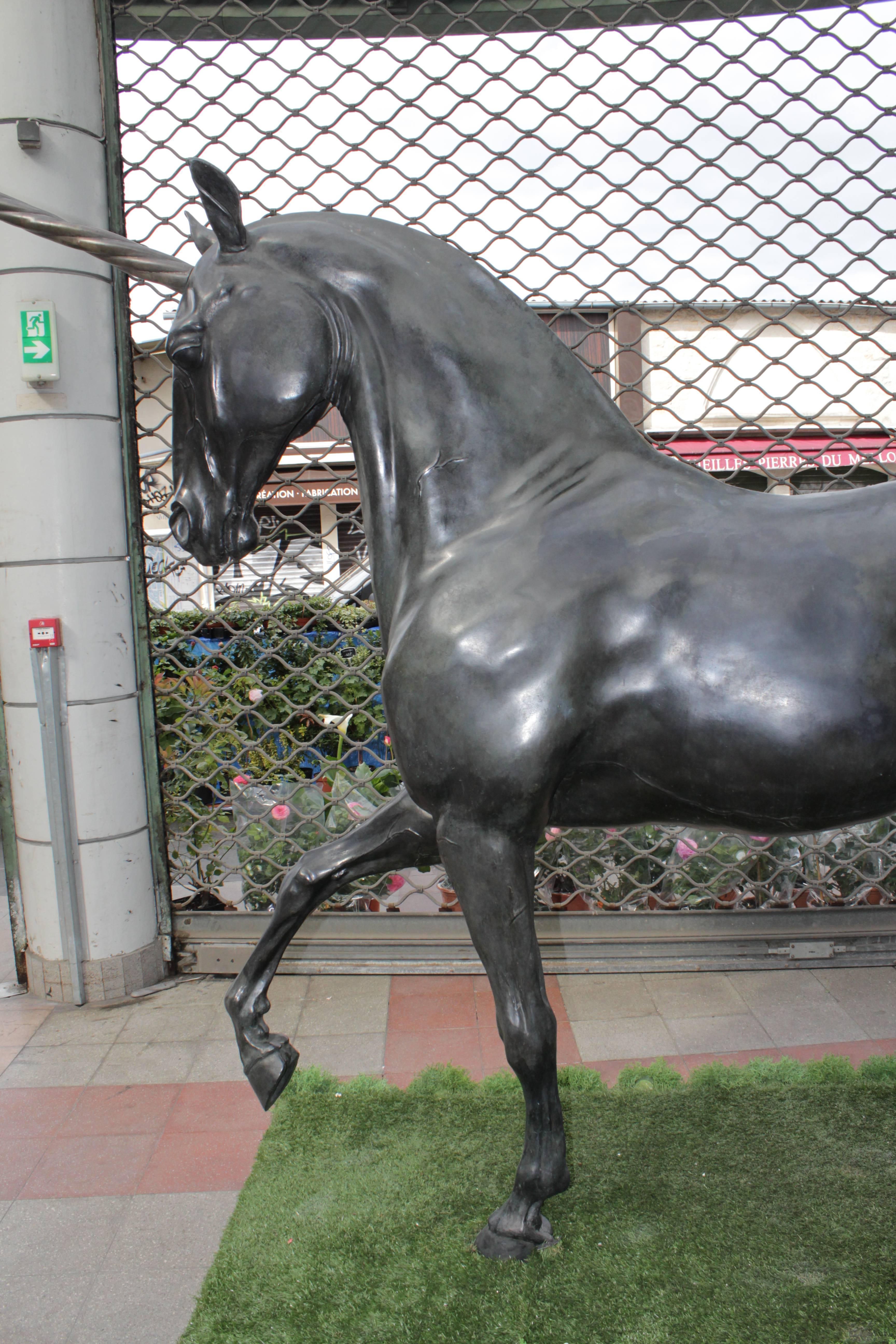 French Licorn in Bronze Sculpture by Arnaud Kasper For Sale