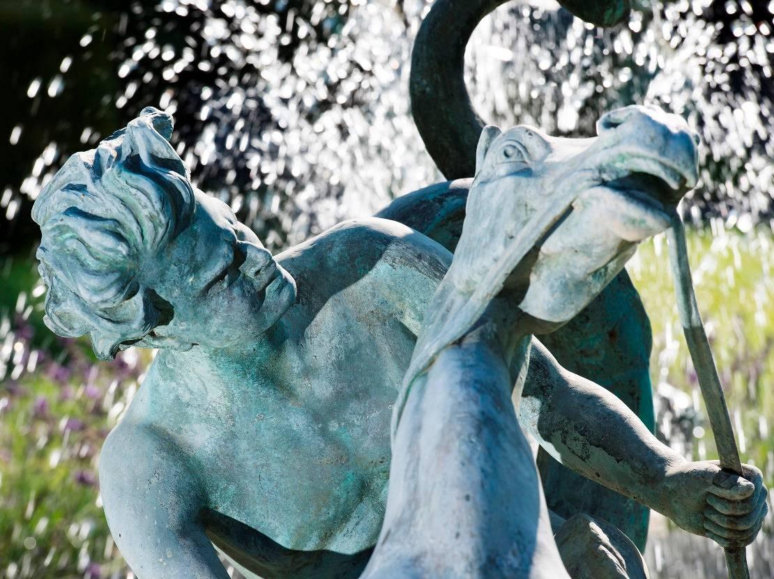 Italian Fountain, Art Nouveau, Bronze Sculpture For Sale