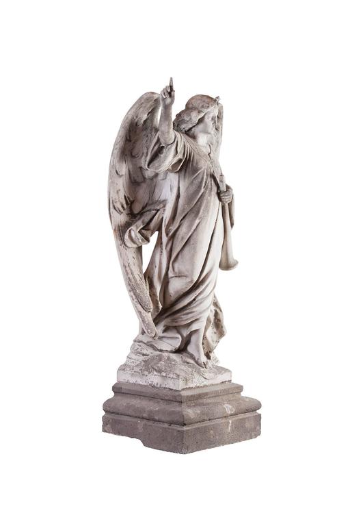Angel, 19th Century Sculpture Marble For Sale at 1stDibs