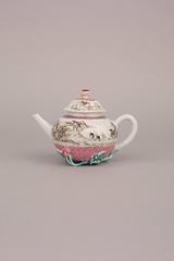 Chinese Famille Rose Moulded Porcelain Teapot and Cover, 18th Century
