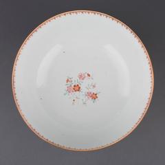 Chinese Export Porcelain Famille Rose Punch Bowl “The Sailor's Farewell”,