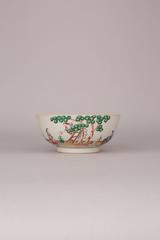 A Chinese export porcelain famille rose deep bowl, ‘Cherry Pickers’, 18th century