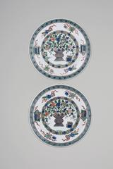 Chinese porcelain, famille verte cake stands, kangxi, 17th century