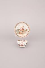 Chinese Export Porcelain Famille Rose Tea Bowl and Saucer, 18th Century