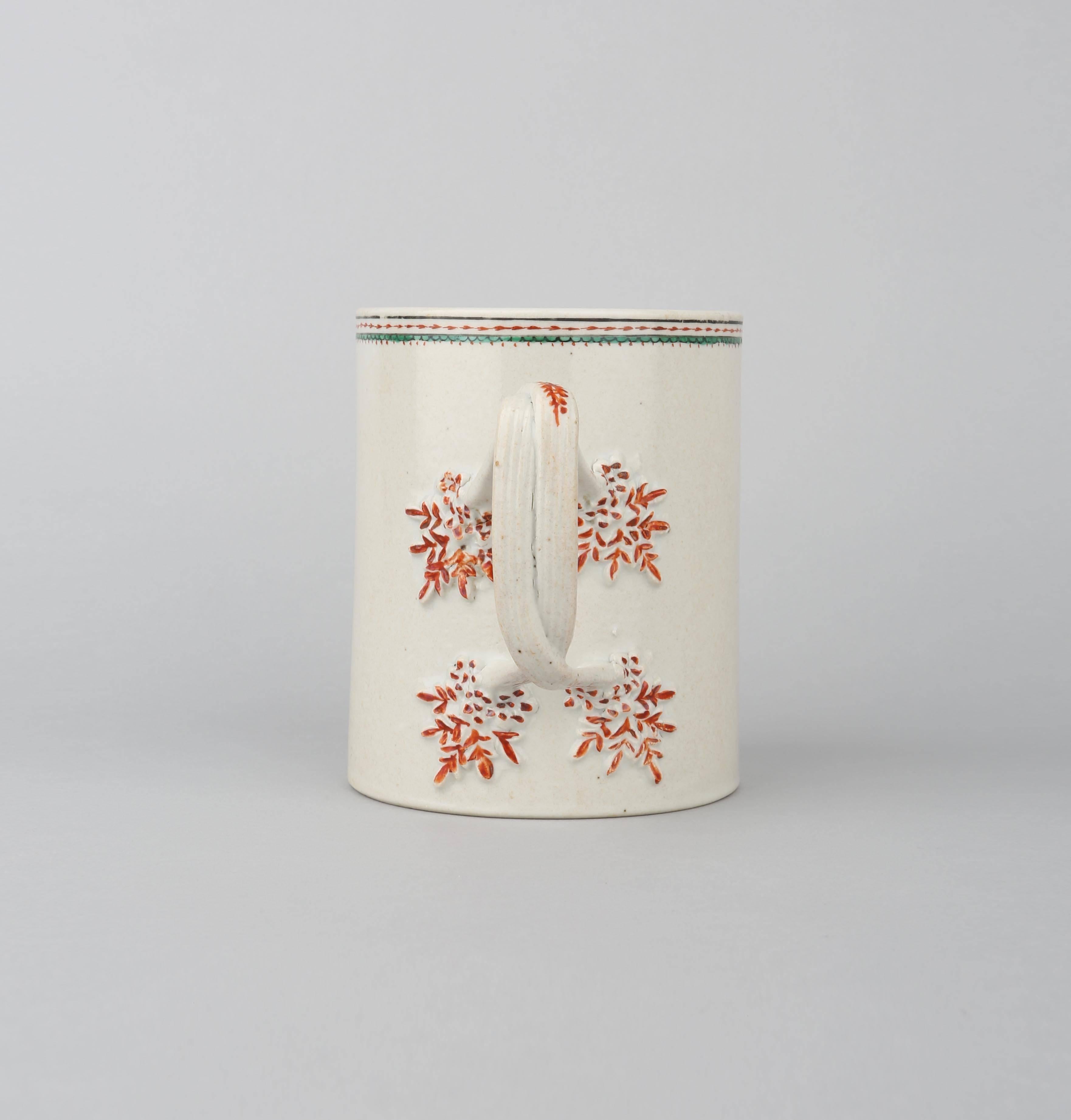 Ming Chinese Export Porcelain Tankard, Ship and American Flags 18th Century