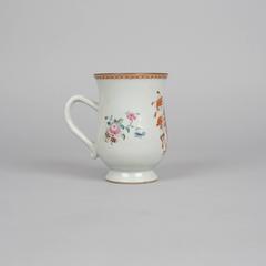 Chinese Porcelain Famille Rose Armorial Tankard with Arms of Armstrong