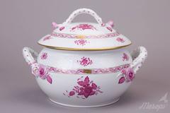 Herend Chinese Bouquet Raspberry Dinner Service for Six Persons, cca. 1960