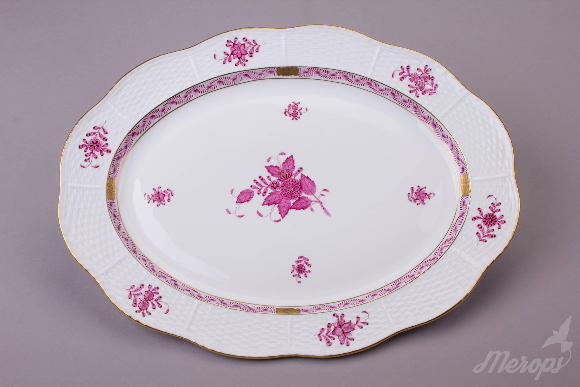 Mid-20th Century Herend Chinese Bouquet Raspberry Dinner Service for Six Persons, cca. 1960