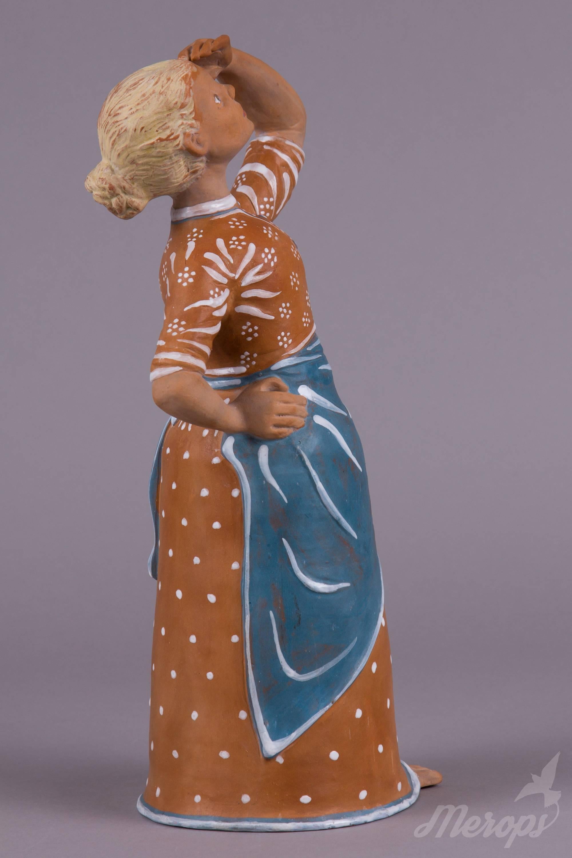 Margit Kovacs Art Pottery, Girl Looking to the Clouds, circa 1950 at