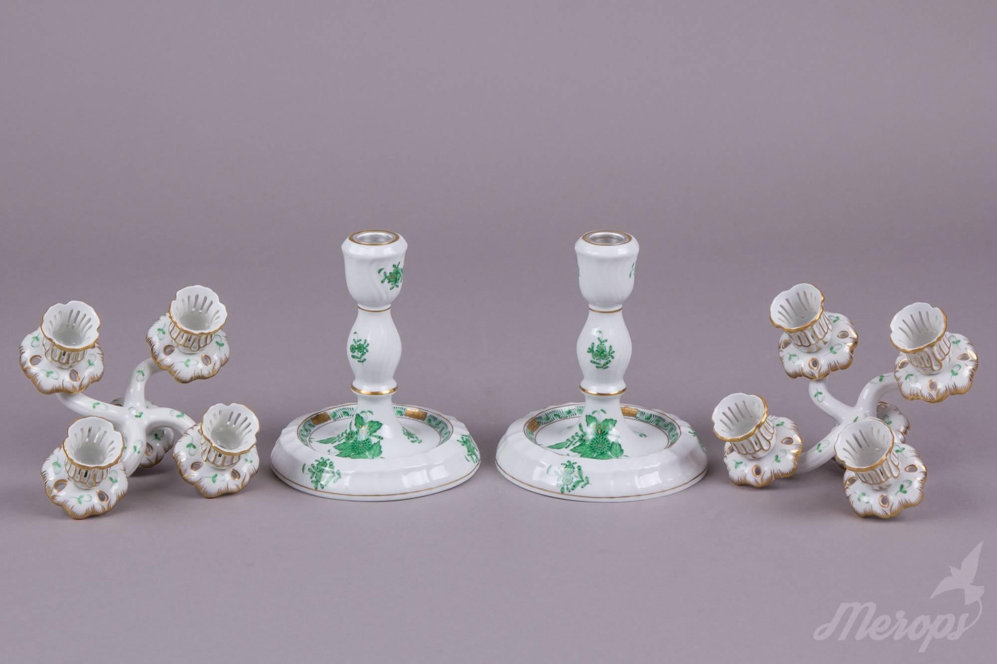 We ship this item worldwide for 70 USD with insurance. Shipping takes 3-7 business days.

Manufacturer:	Herend Porcelain Manufactory (Hungary)
Quality:	Handpainted, 1st class
Pattern:	Chinese Bouquet Green (AV)
Condition:	Pre-owned, in
