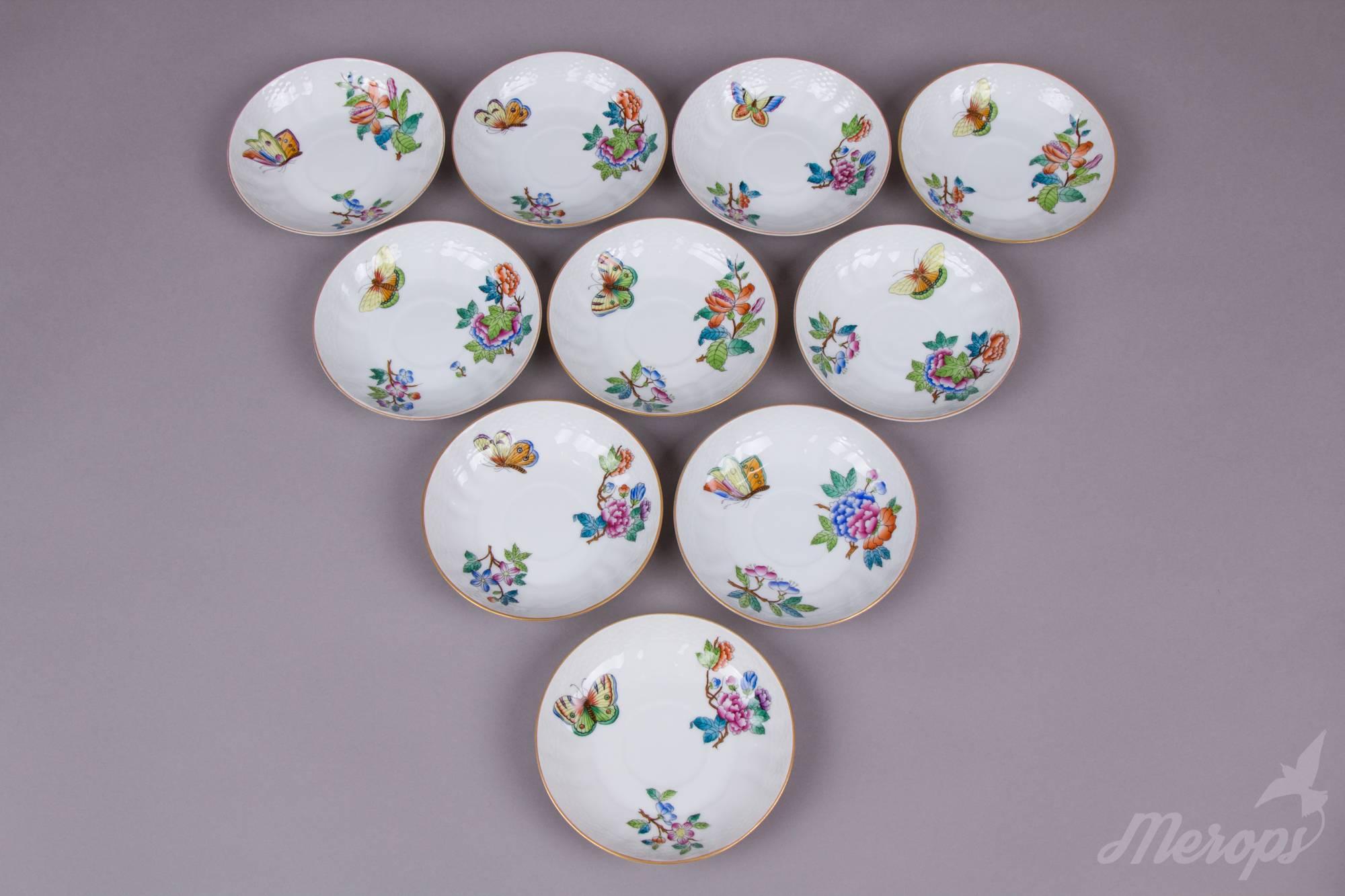 Mid-20th Century Herend Queen Victoria Tea and Dessert Set for Ten Persons, from 1942
