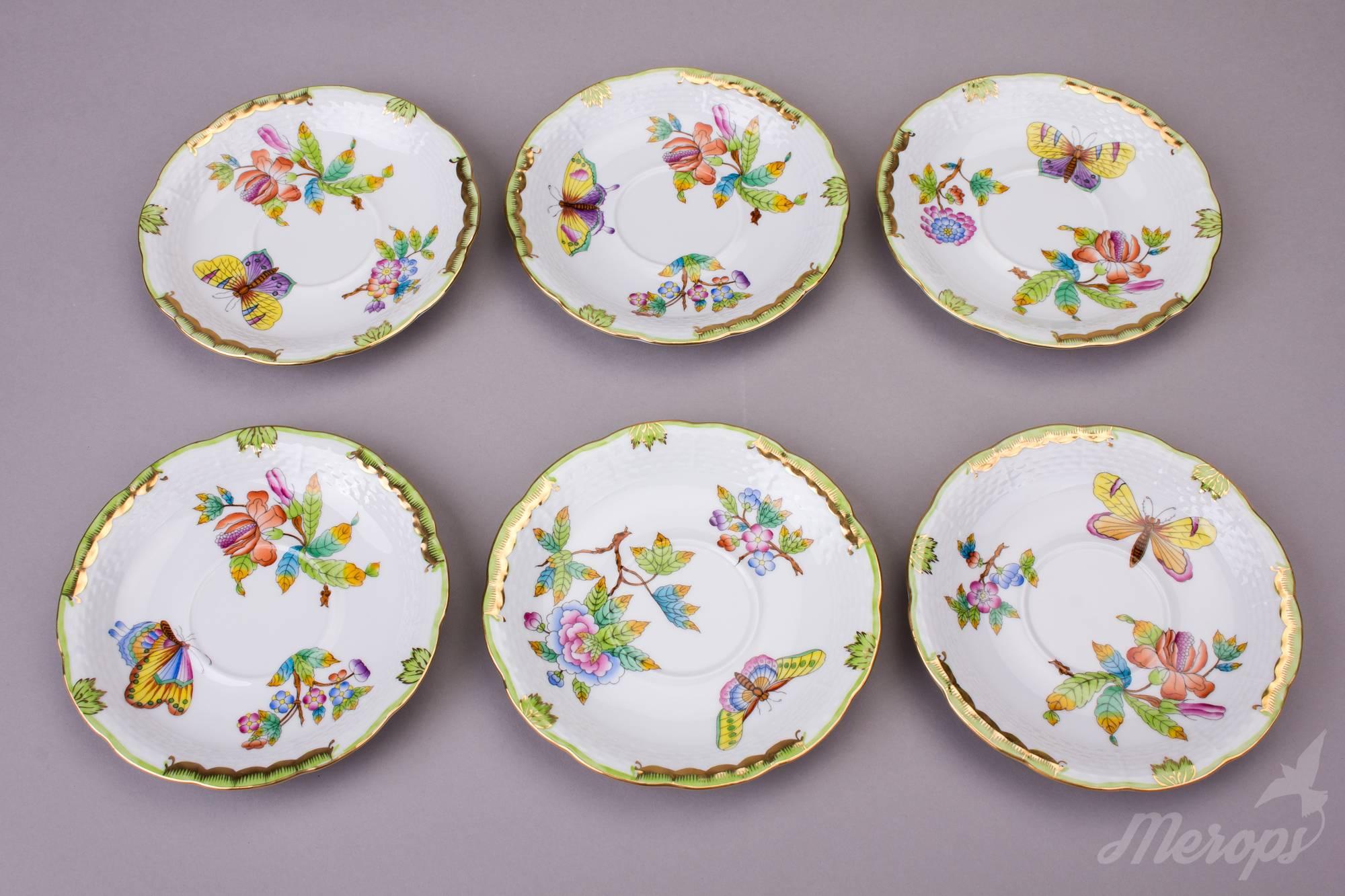 Porcelain Herend Queen Victoria Tea Set for Six Persons, circa 1960