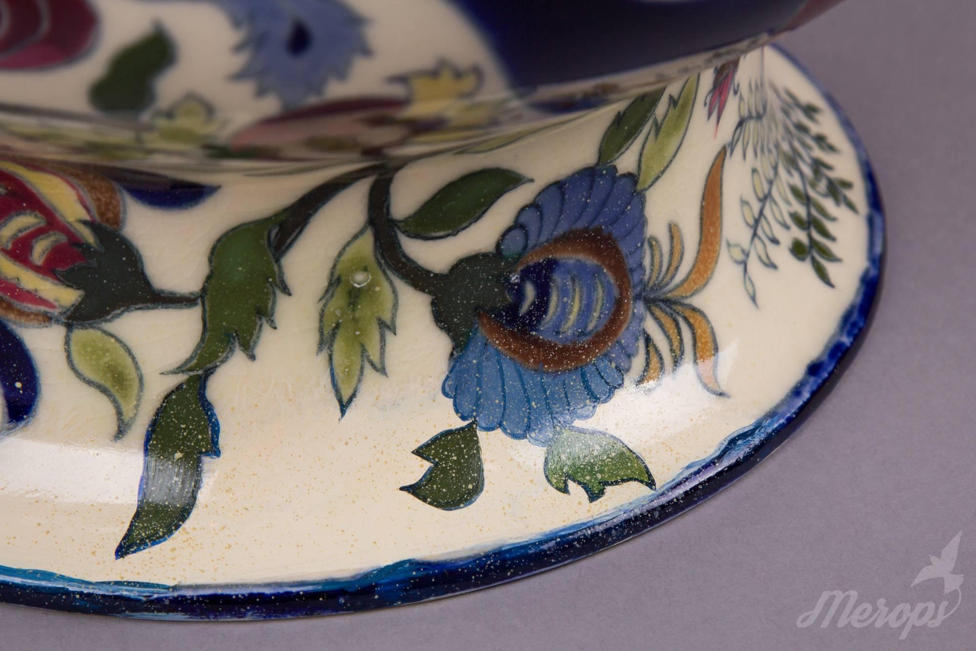 Zsolnay Hungarian Large Peacock Pattern Vase, 1878 4